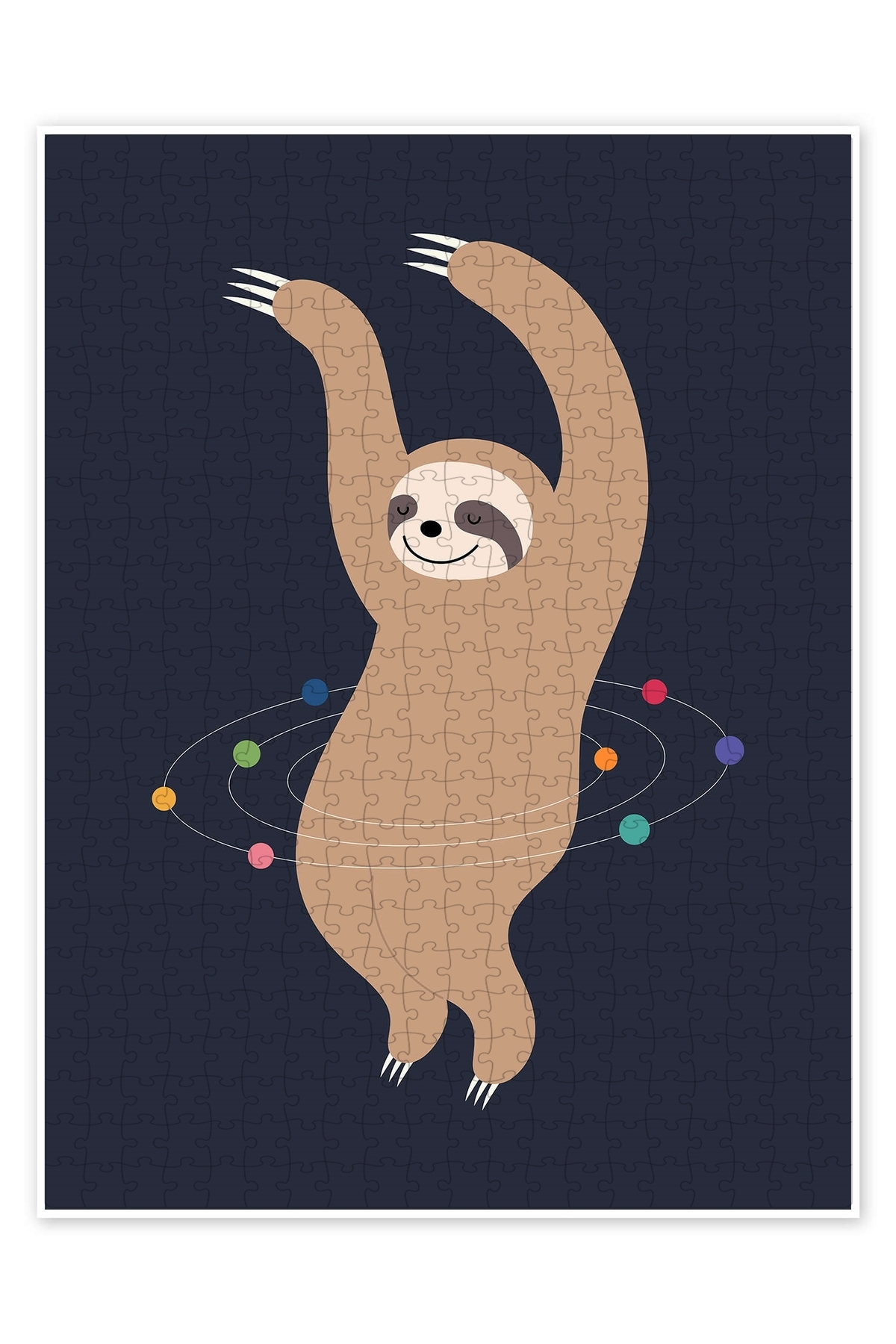 پازل اره منبت کاری مویی SLOTH GALAXY 500 PIECE با تم حیوانات شاد برای کودکان از ترکیه Jeronkarji