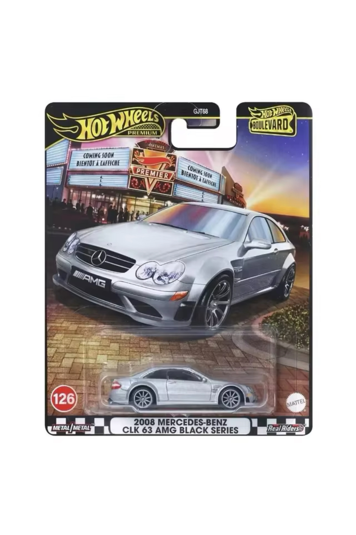 ماشین اسباب بازی بلوار پریمیوم 2008 مرسدس بنز CLK 63 AMG BLACK SERIES از ترکیه HOT WHEELS