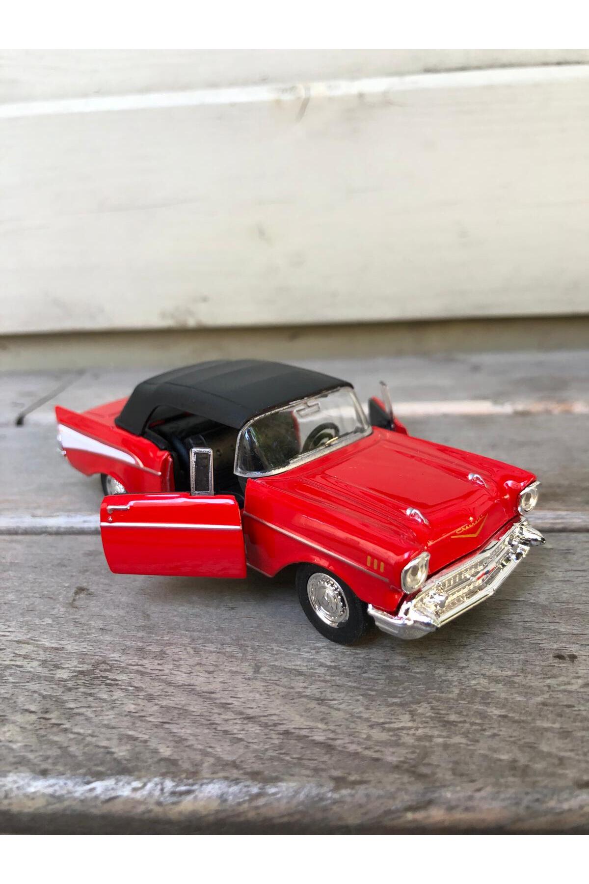 مدل خودرو WELLY 1957 CHEVROLET BEL AIR DIECAST METAL CAR MODEL TOY PULL DROP 12 CM اورجینال scntoys