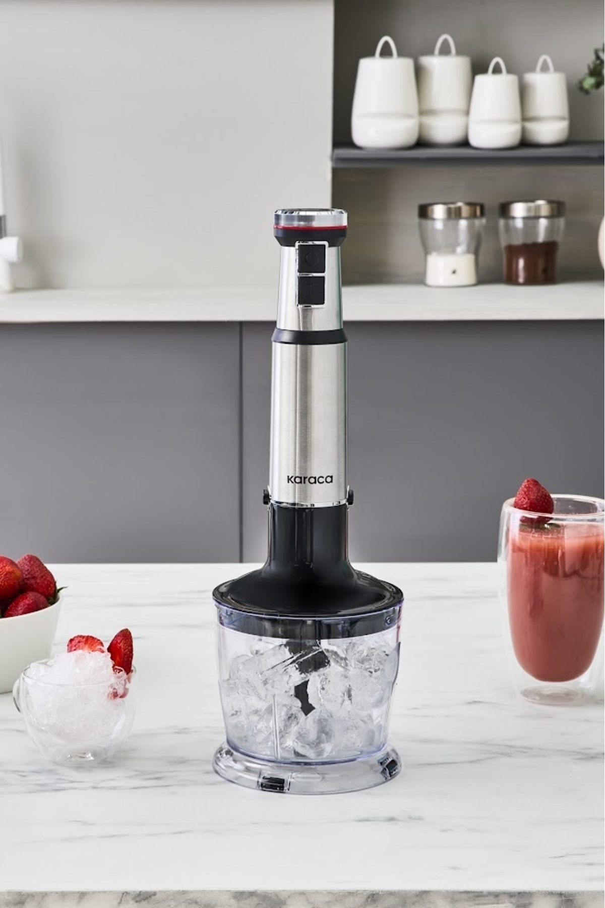 ست مخلوط کن دستی INOX QUICK MIX 1300W با تنظیم سرعت 9637B اورجینال Karaca