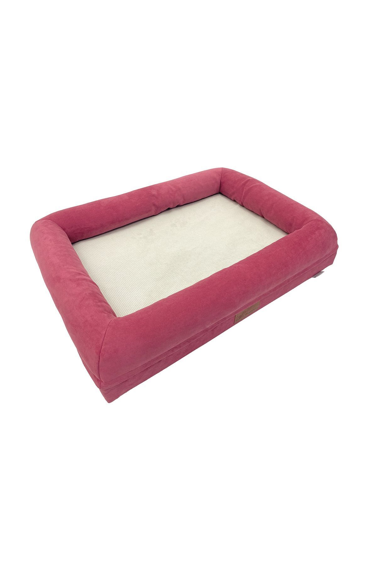 تخت سگ جعبه‌ای Coch Box پاویانس PAWİYANS، فومی با روکش ضدنفوذ مایعات و دو زیپ صورتی
