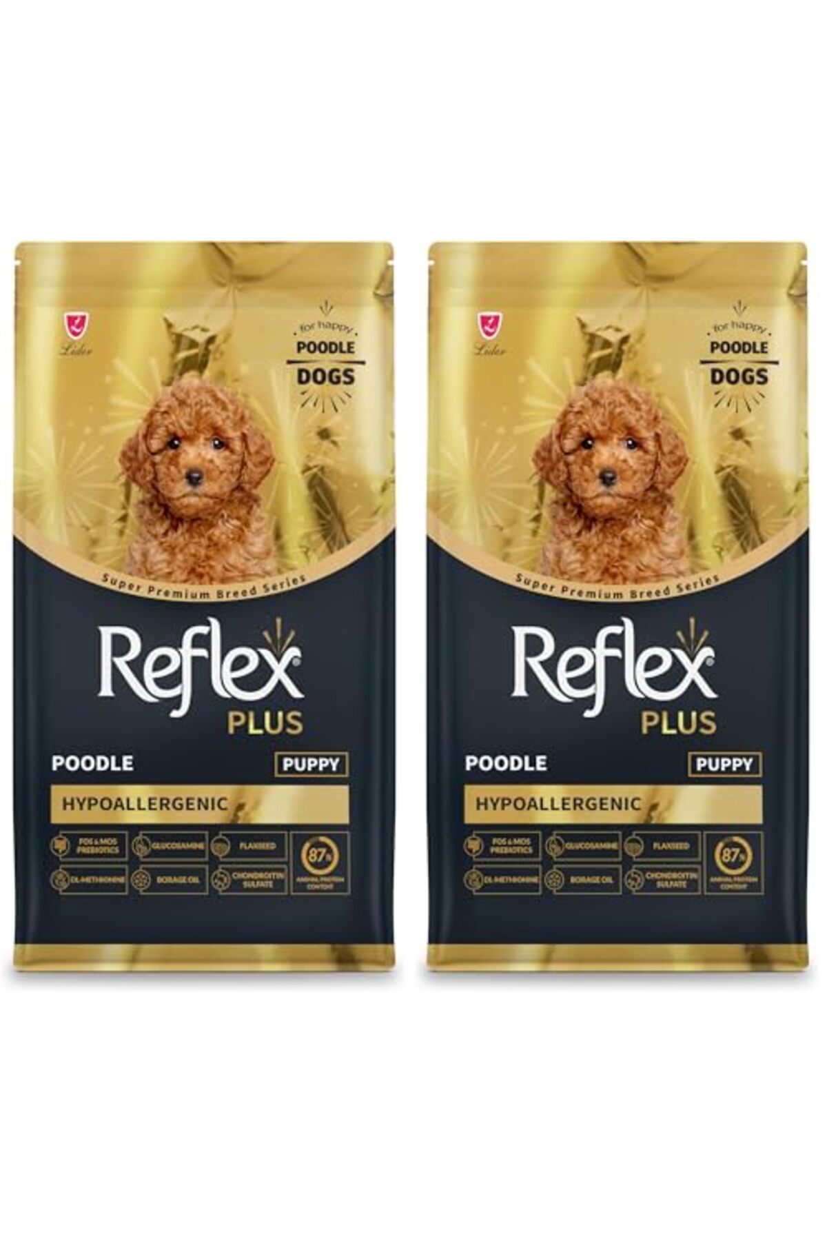 غذای خشک توله‌سگ پودل Plus Poodle رفلکس Reflex، ۲ بسته ۱٫۵ کیلوگرمی 1.5 Kg