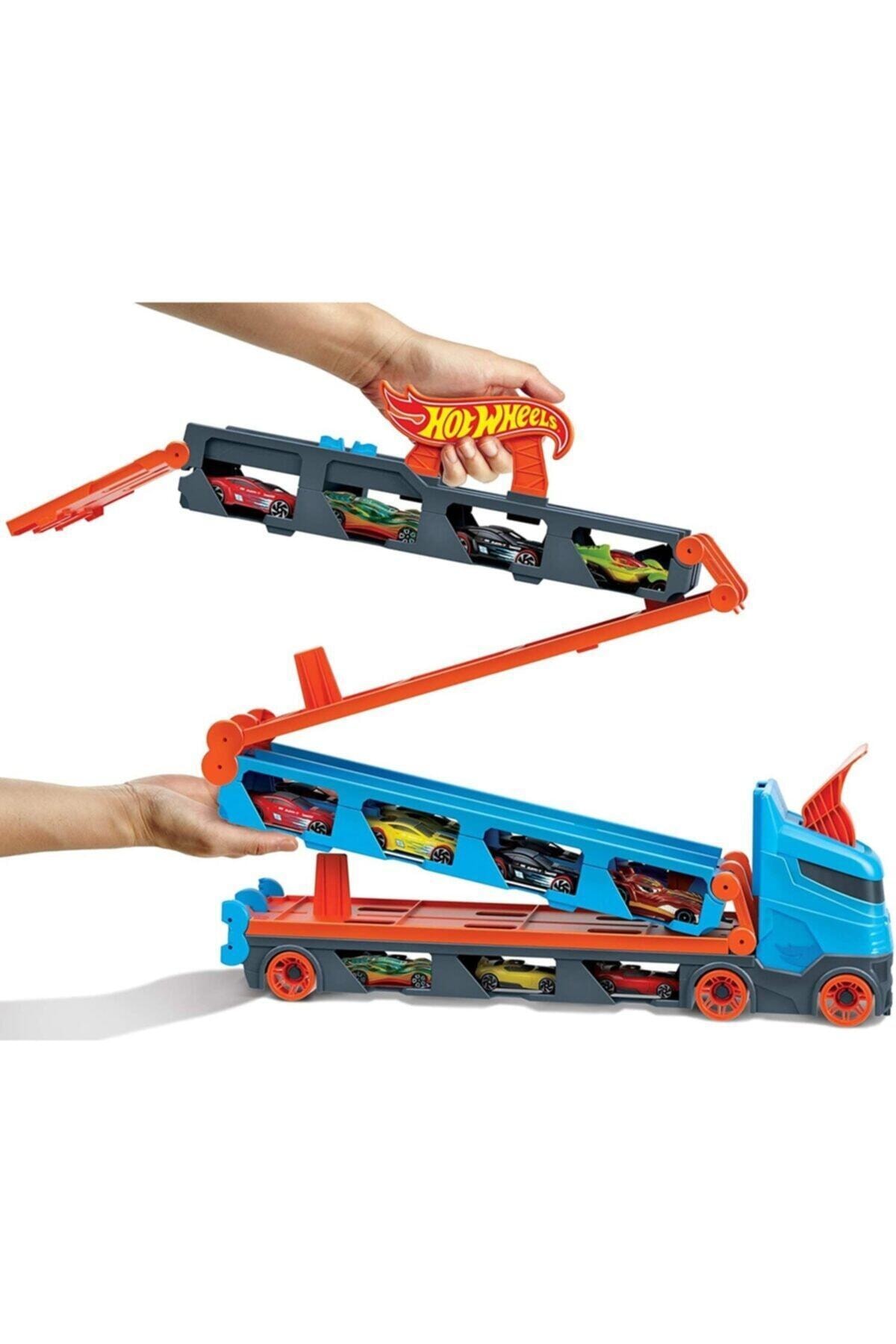 کامیون و ماشین آلات ساختمانی اسباب بازی با پیست سرعت هدیه 3 وسیله نقلیه GVG37 از ترکیه HOT WHEELS