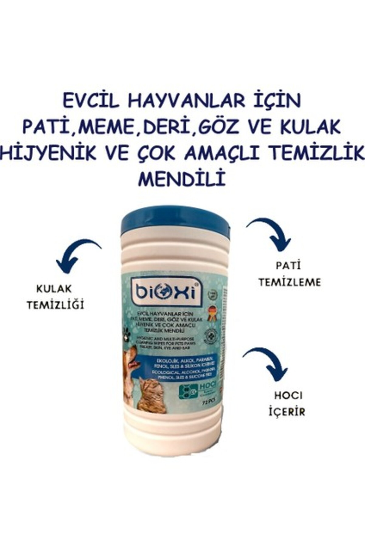 دستمال تمیزکننده بهداشتی و چندمنظوره حیوانات خانگی، سری Bioxi اورقینل Orqinel
