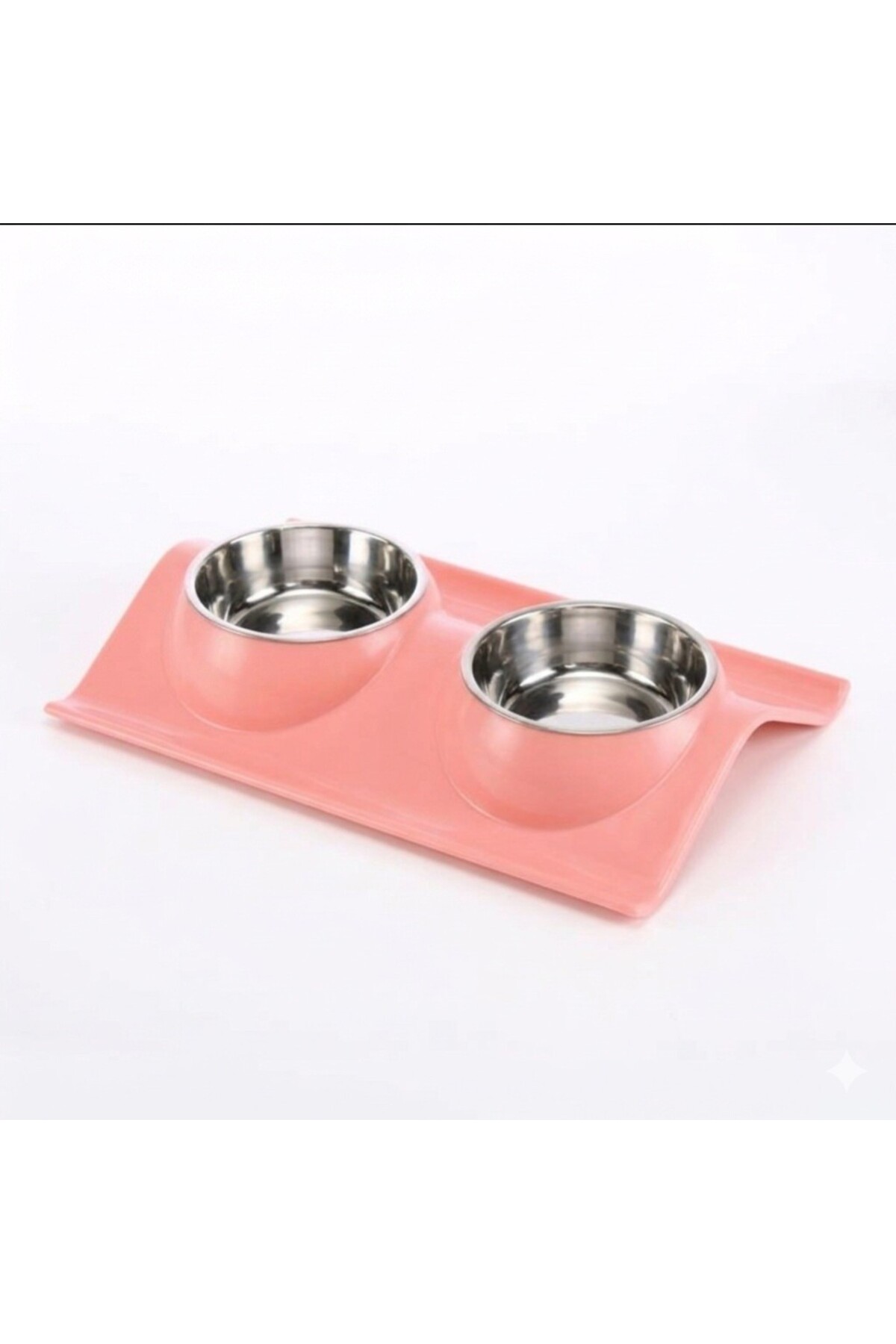 پایه دوقلو ظرف غذای حیوانات نونبل Nunbell، ملامین و استیل، مدل 400-8138 چندرنگ