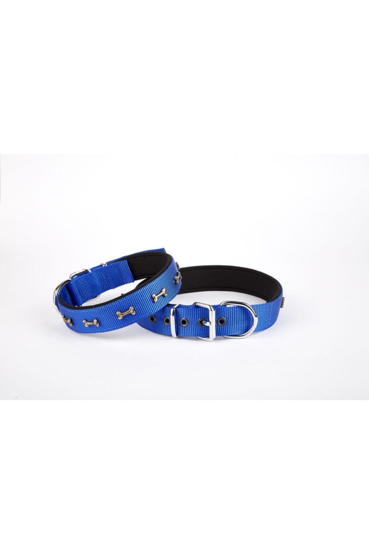 قلاده گردنی سگ بافته‌شده با طرح استخوان داگی Doggie، سری Mavi Comfort، آبی، سایز Large، ۲٫۵×۴۲ تا ۵۰ سانتی‌متر