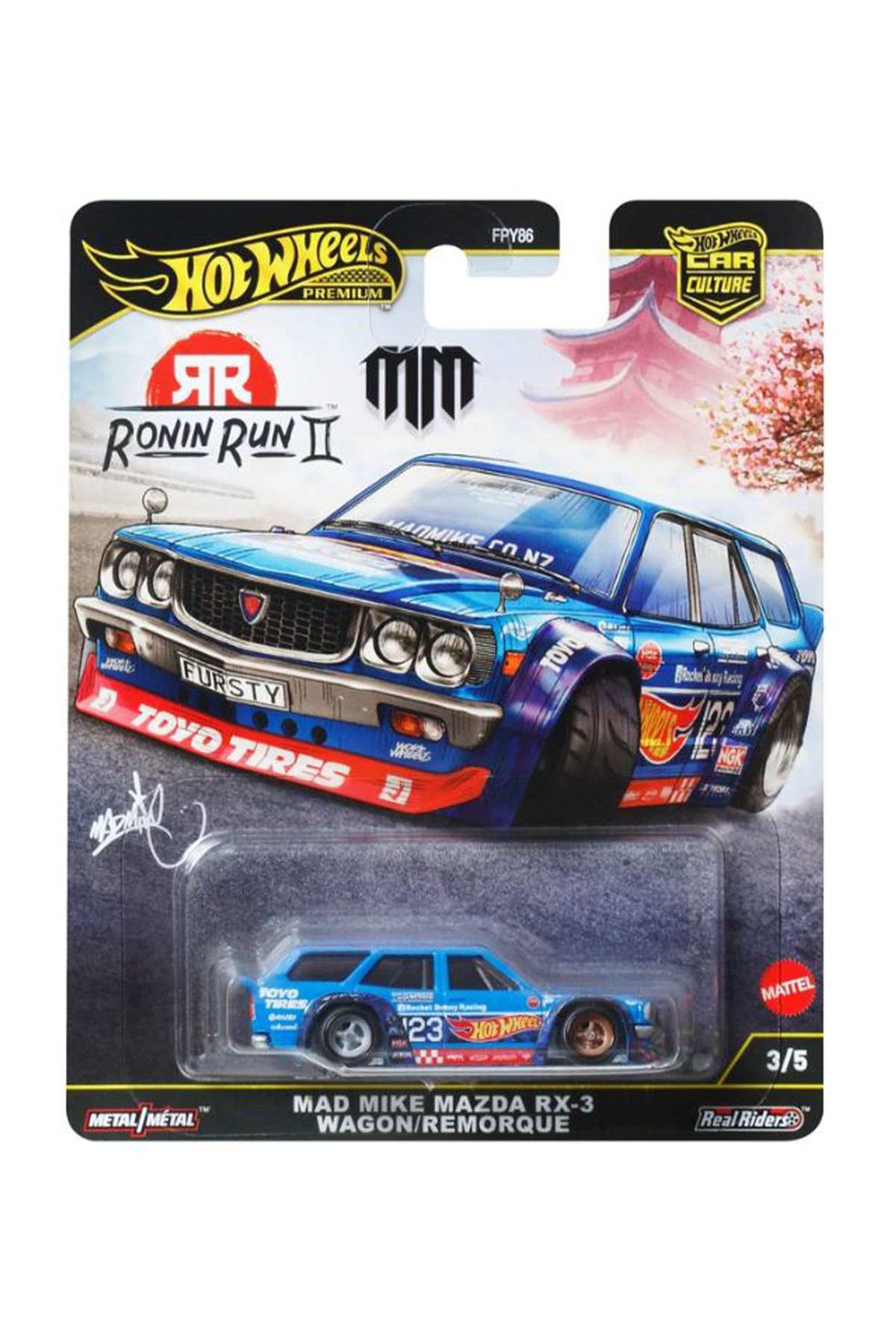 ماشین اسباب بازی پرمیوم دیوانه مایک مزدا RX 3 واگن 1 64 رونین ران از ترکیه HOT WHEELS