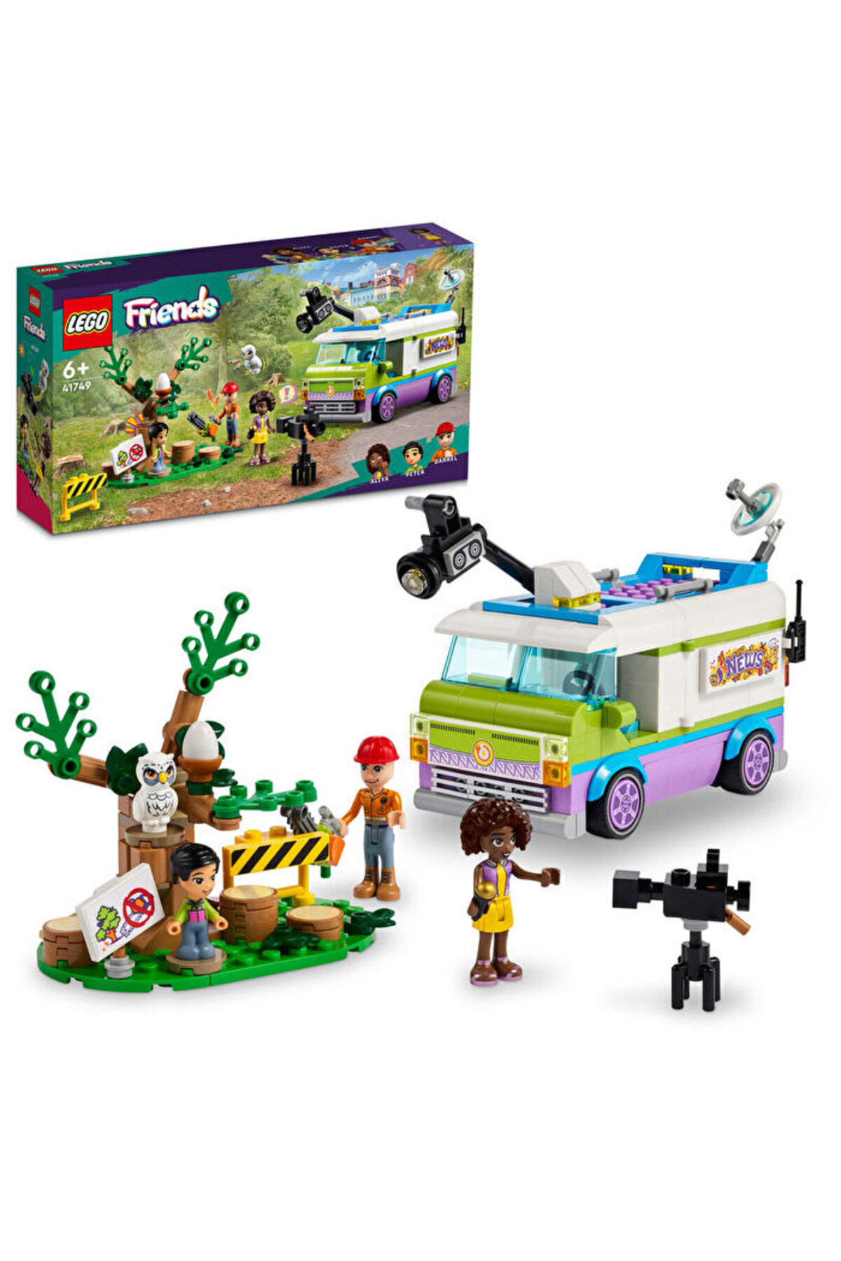 لگو و اسباب بازی های ساخت محور FRIENDS LIVE BROADCAST VEHICLE 41749 اورجینال LEGO