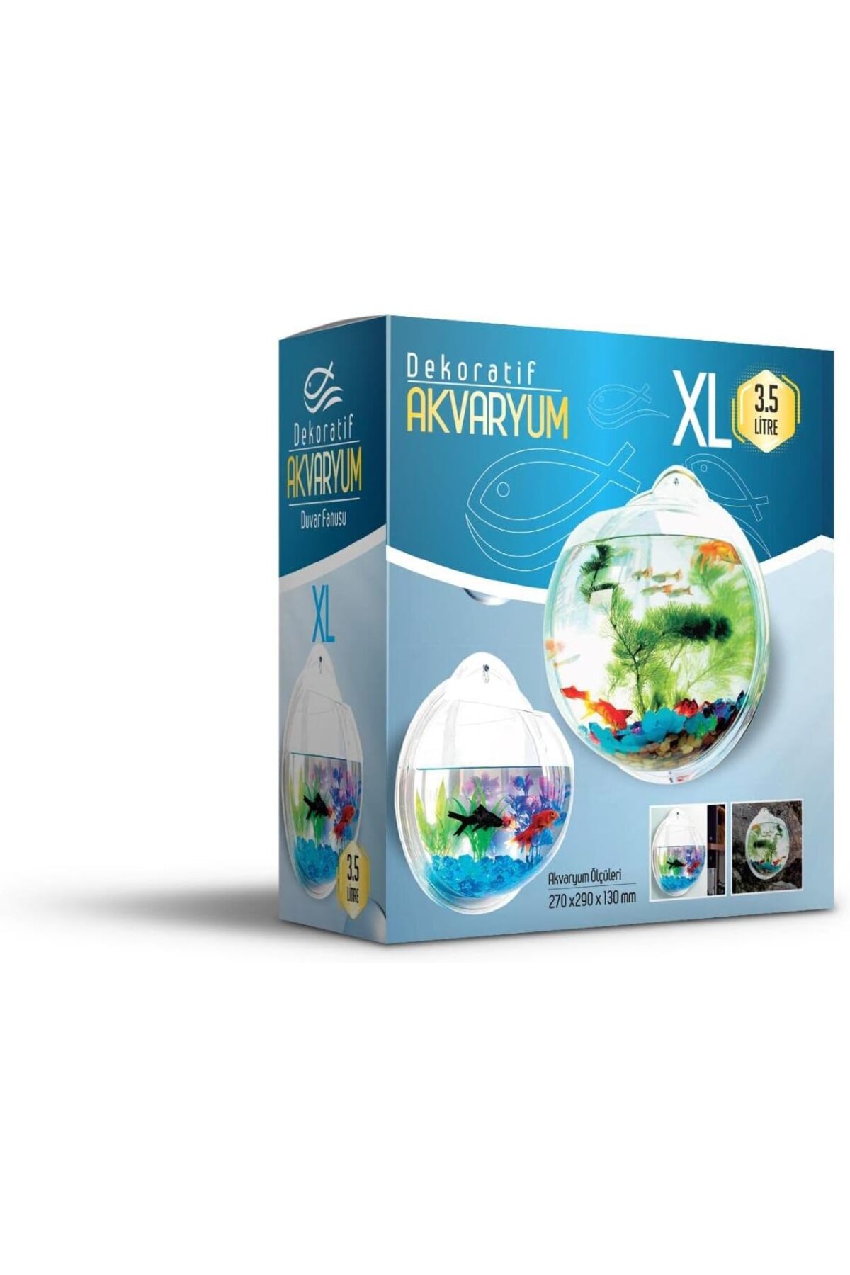 آکواریوم دیواری تزئینی هایپ استور Hype Store XLarge، ۳٫۵ لیتر، ۲۹ سانتی‌متر
