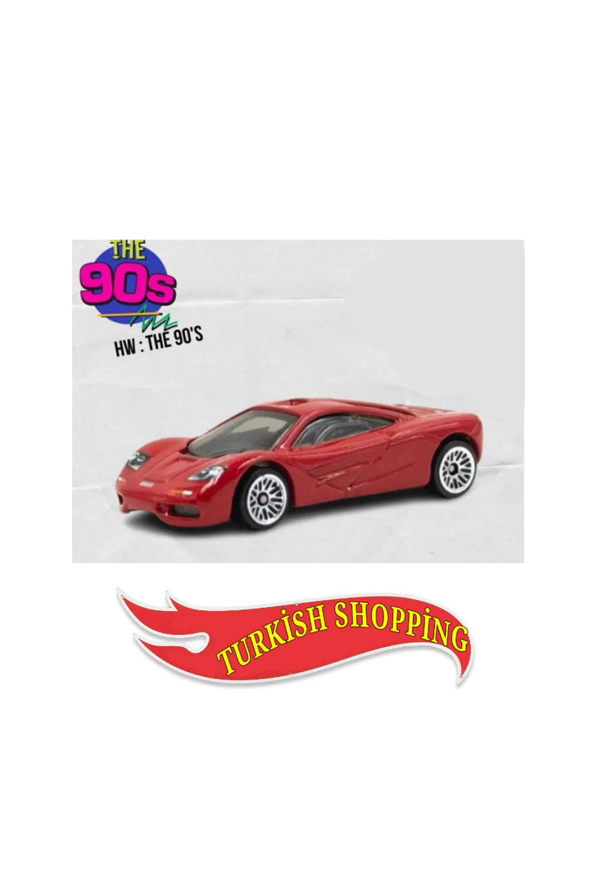 ماشین اسباب بازی اسپرت مکلارن F1 در مقیاس 1:64 دهه 90 از ترکیه HOT WHEELS