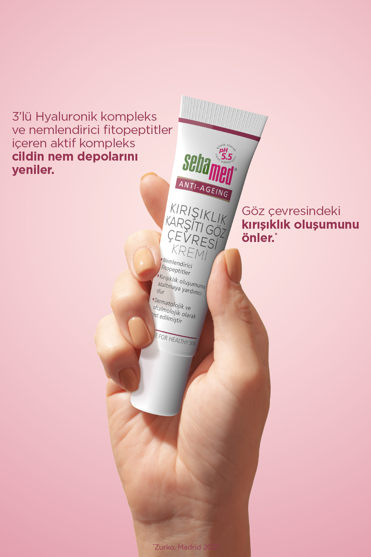 کرم دور چشم فیله های چروک ضد سن و پیری 15 میل Sebamed