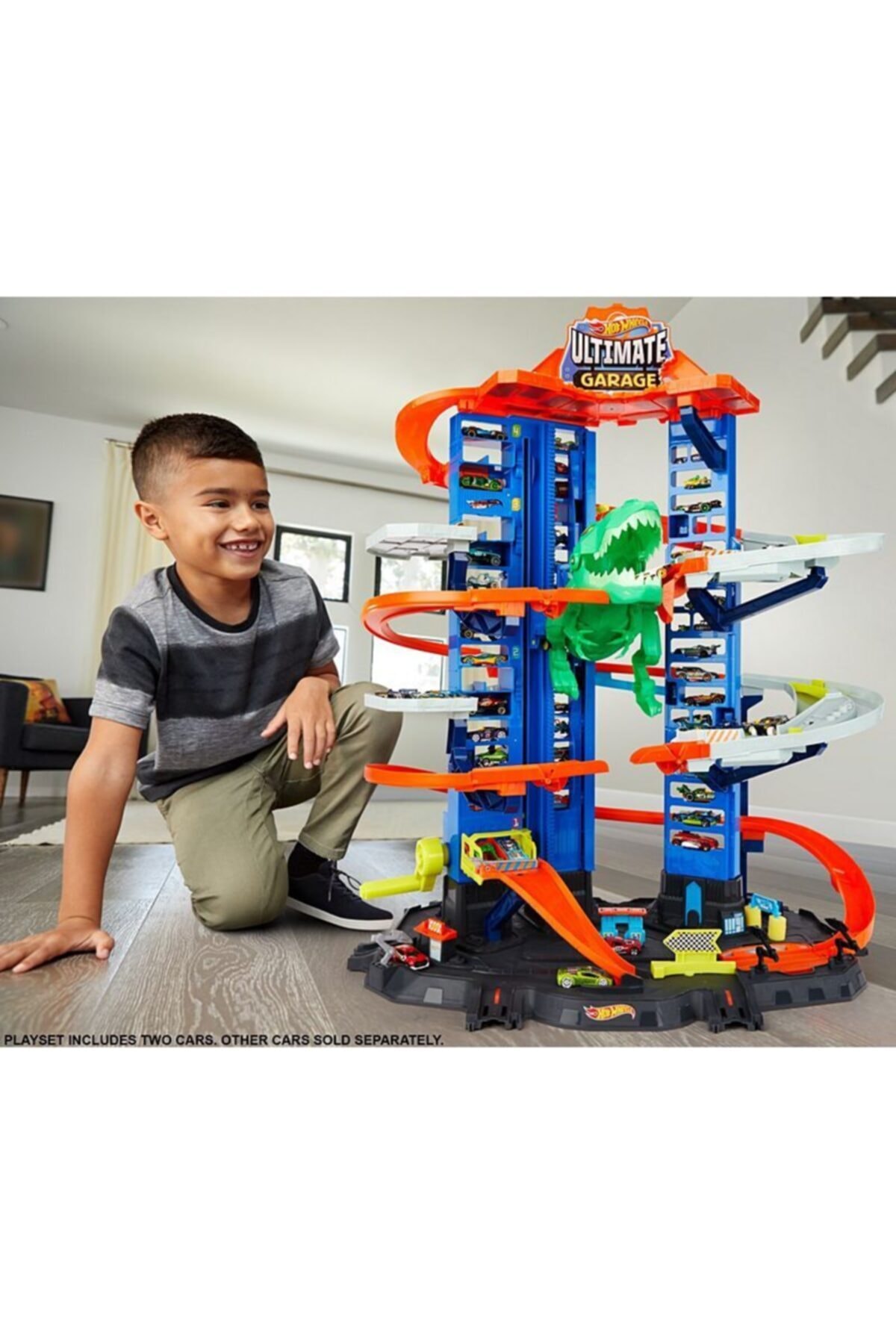 ماشین اسباب بازی گاراژ ULTIMATE CITY ROBO T REX هات ویلز اورجینال HOT WHEELS