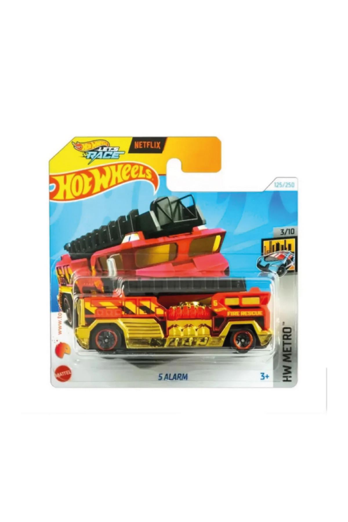 مدل خودرو 1 64 SCALE SINGLE CARS REGULAR HTB15 HW METRO 5 زنگ هشدار اورجینال HOT WHEELS