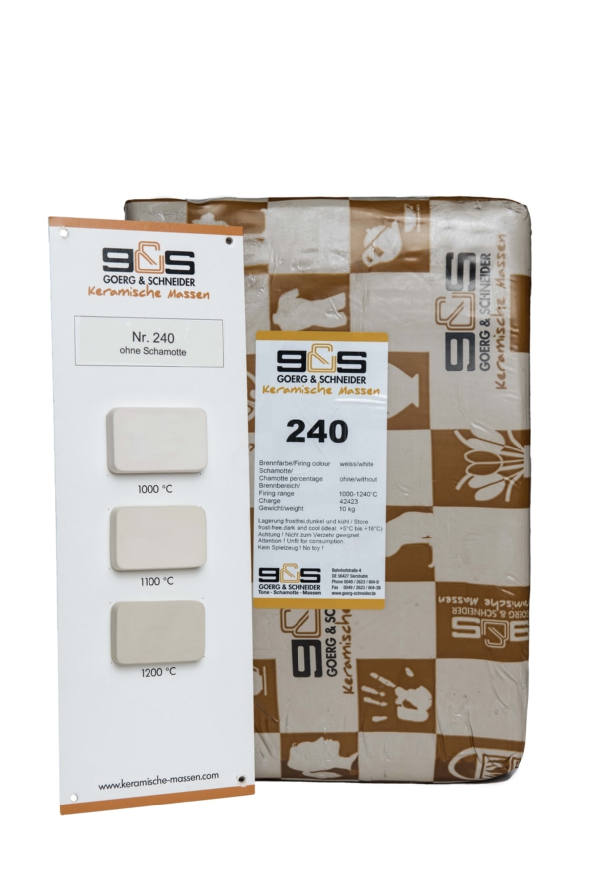 مدل خودرو GOERG &amp; SCHNEIDER 240 STONEWARE SERAMIC VACUUM MUD سفید LIGHT CREAM 10 کیلوگرم اورجینال İZOREF