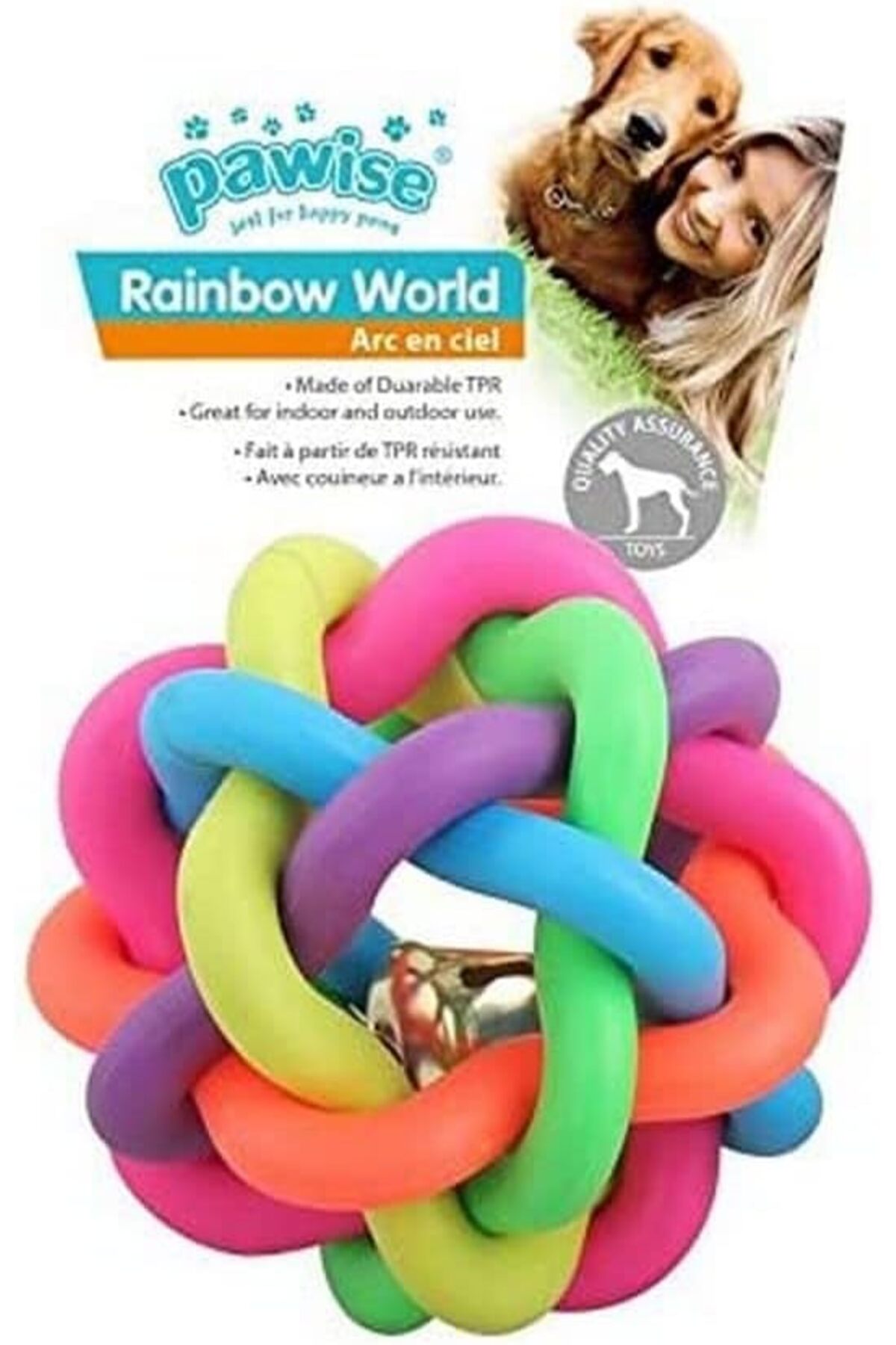 توپ بافتنی سگ پاویس Pawise، سری Rainbow World، قطر ۱۰٫۵ سانتی‌متر چندرنگ