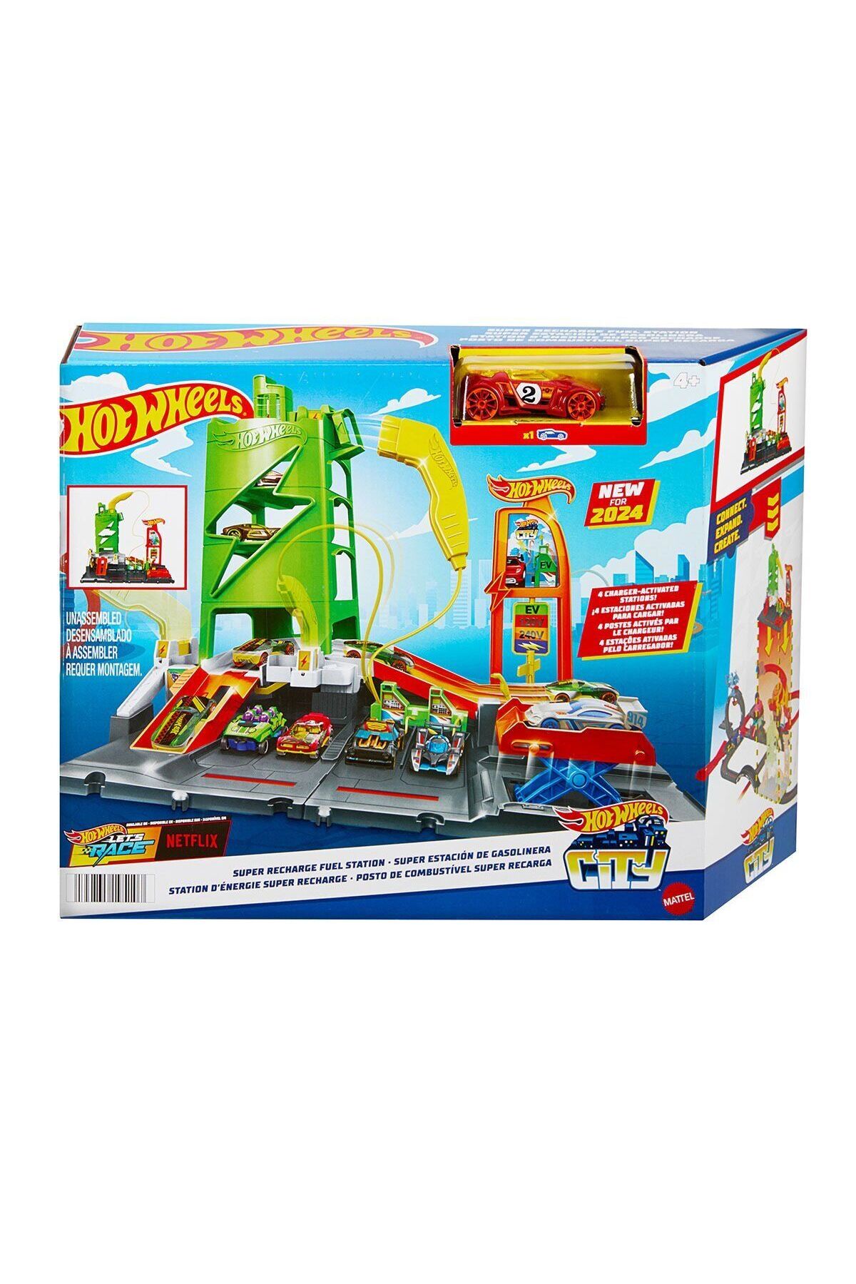 ماشین اسباب بازی ست ایستگاه شارژ خودروی برقی از ترکیه HOT WHEELS