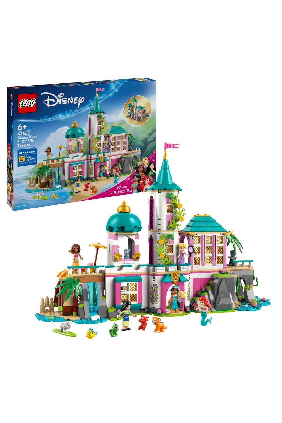 لگو و اسباب بازی های ساخت محور DISNEY PRINCESS CASTLE AND ROYAL ANIMALS 43267 ساخته شده برای کودکان 6 سال به بالا اورجینال LEGO