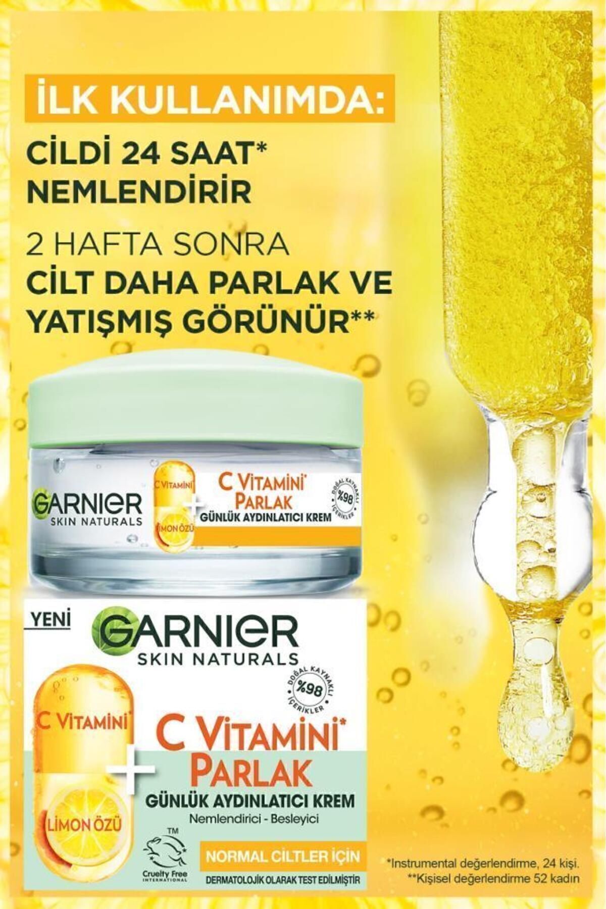 ست مراقبت پوست ویتامین C با 2 کرم مرطوب کننده روشنایی روزانه روشن + لیمو Garnier