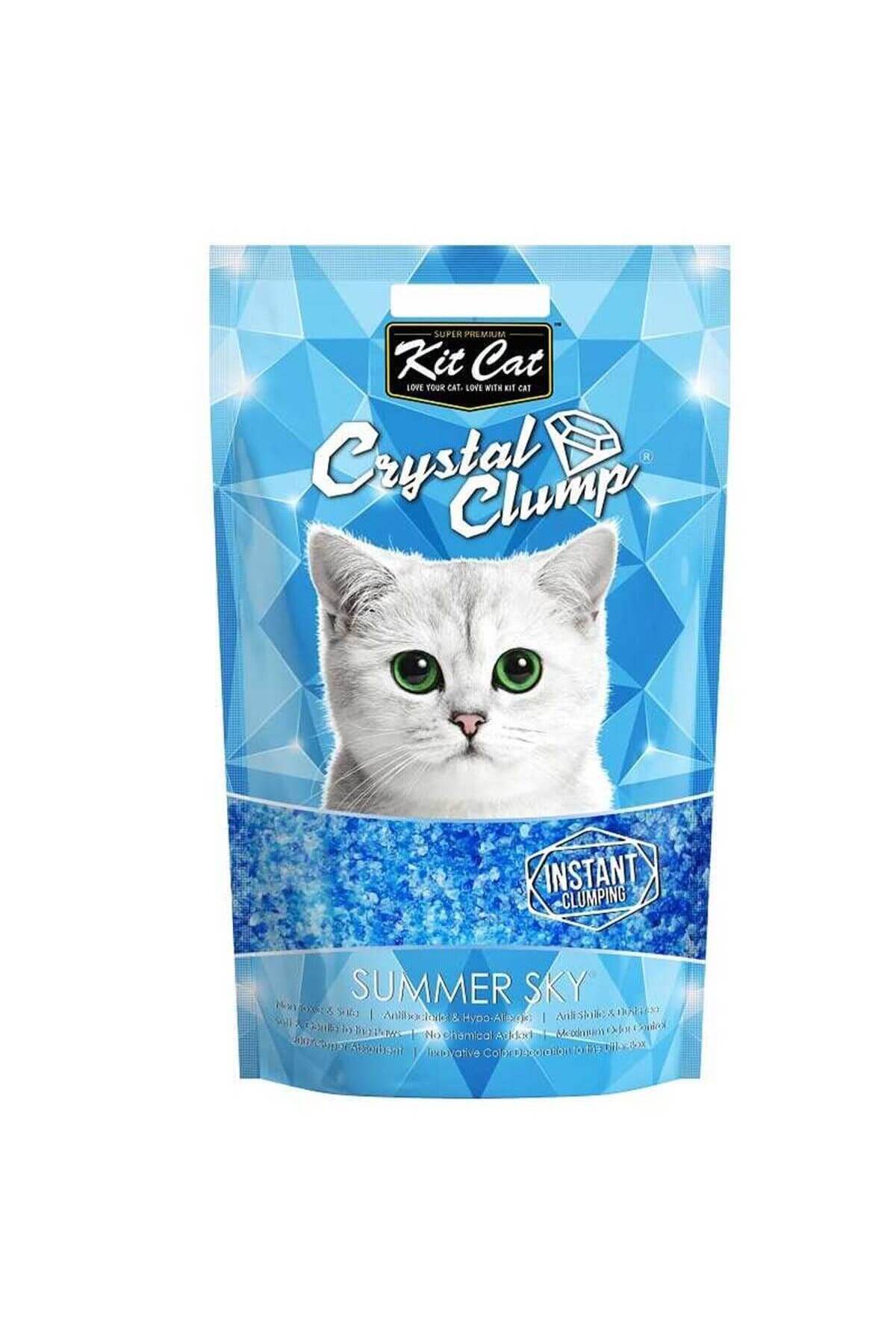 خاک گربه سیلیکایی کلامپ‌شونده ۴ لیتری Summer Sky کیت کت Kit Cat