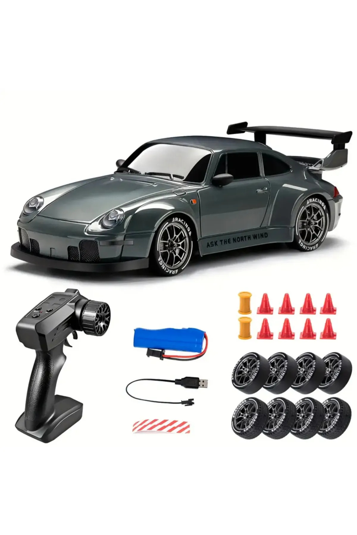 پورشه 911 1:24 دریفت 4X4 RC ریموت کنترل سرعت 20 کیلومتر در ساعت از ترکیه Genel Markalar