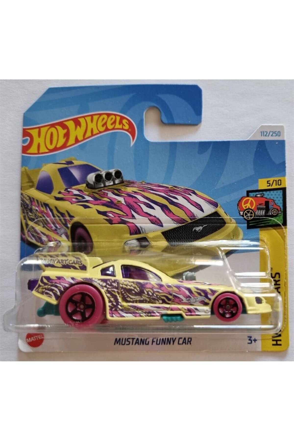 ماشین اسباب بازی MUSTANG FUNNY CAR HTD55 2024 هات ویلز اورجینال HOT WHEELS