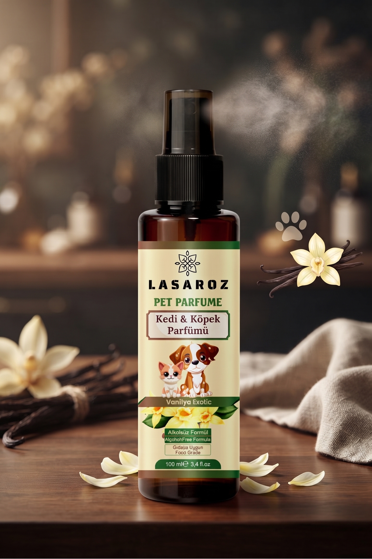 عطر و اسپری سگ و گربه لازاروز Lasaroz، وانیل اگزوتیک، ۲×۱۰۰ میلی‌لیتر