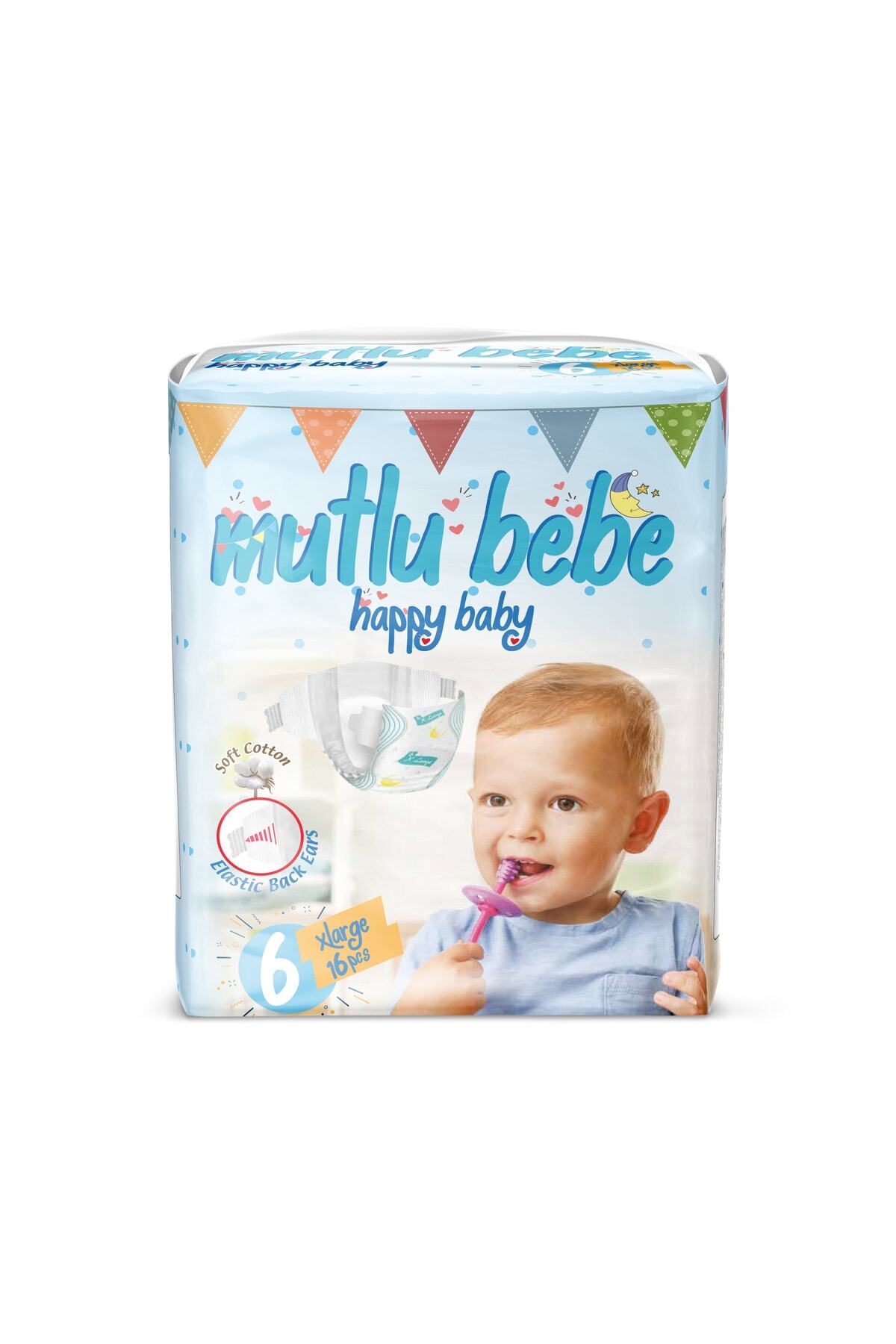 پوشک بچه سایز 6 XLARGE 16 عدد اورجینال MUTLU BEBE