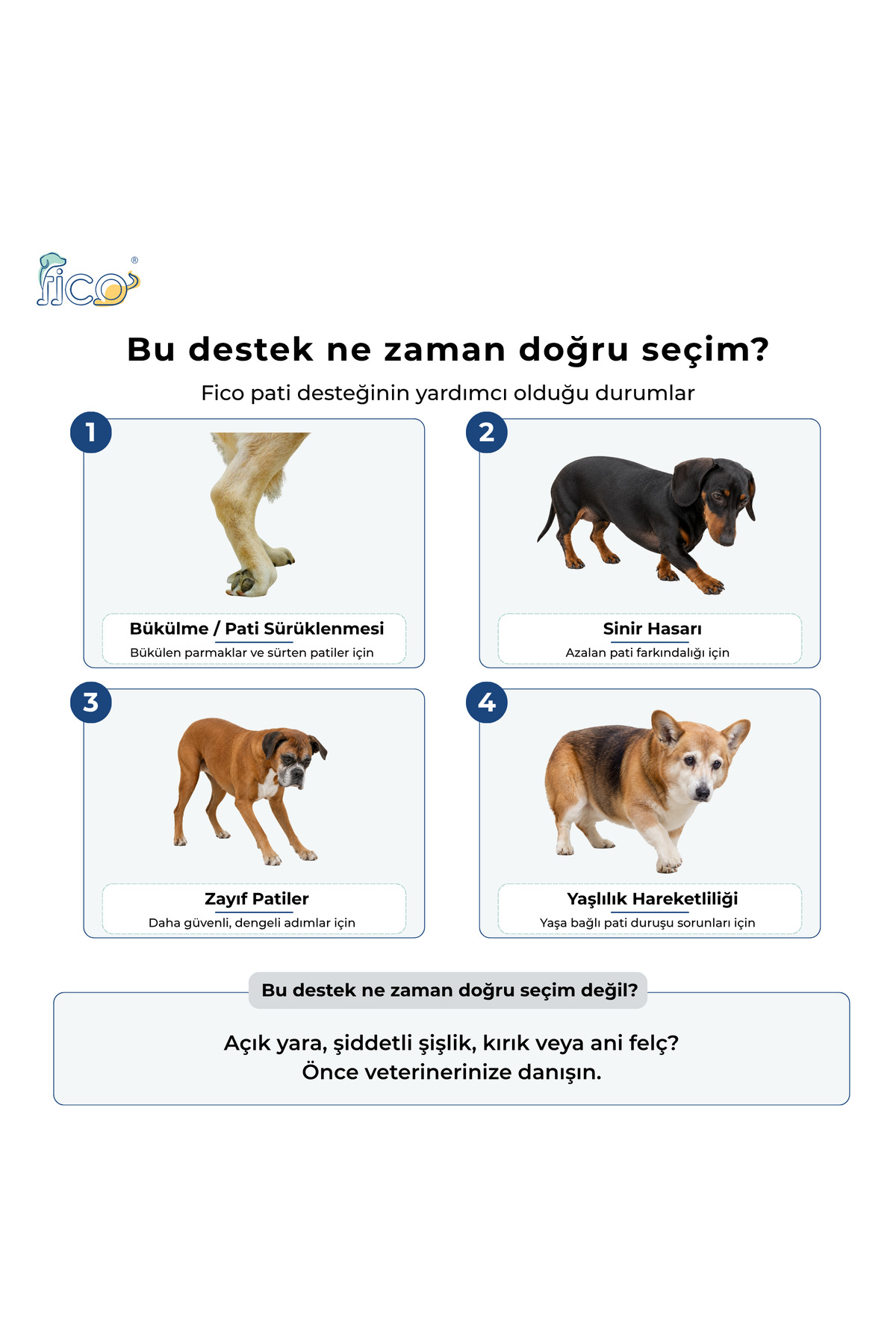 محافظ انگشت و پنجه سگ فیکو پتس Fico Pets، مدل KB، سرمه‌ای