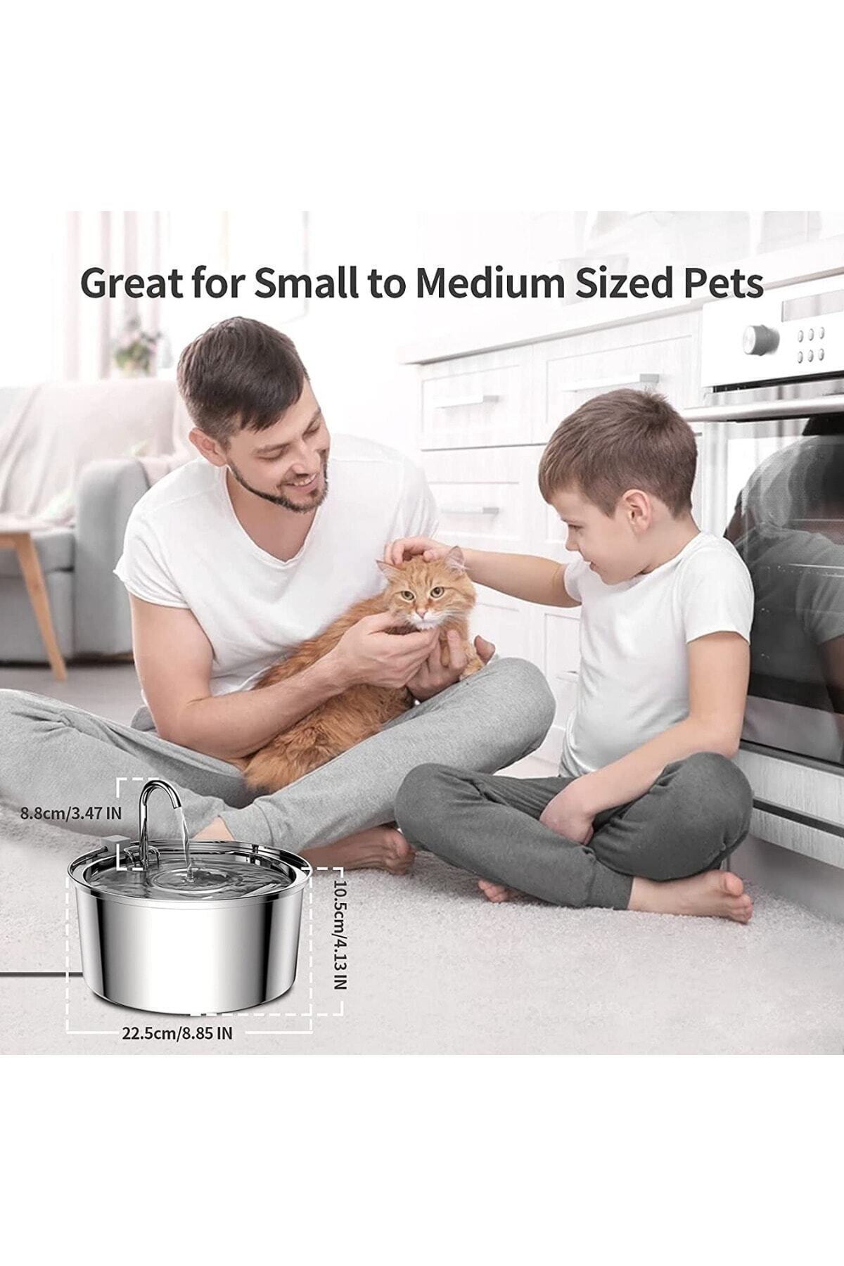 آبخوری فواره‌ای خودکار گربه و سگ نیکادو Nikadu، ۳٫۲ لیتر، فولاد ضدزنگ 3.2 L