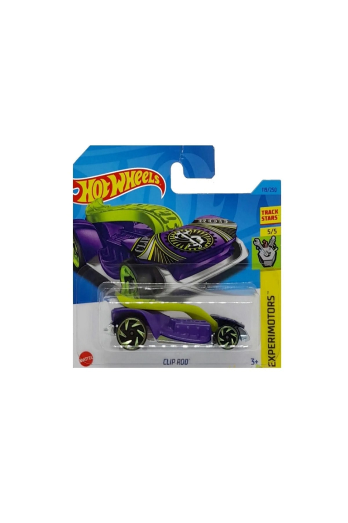 ماشین اسباب بازی CLIP ROD COLLECTION 119 250 5 مقیاس 1:64 هات ویلز اورجینال HOT WHEELS