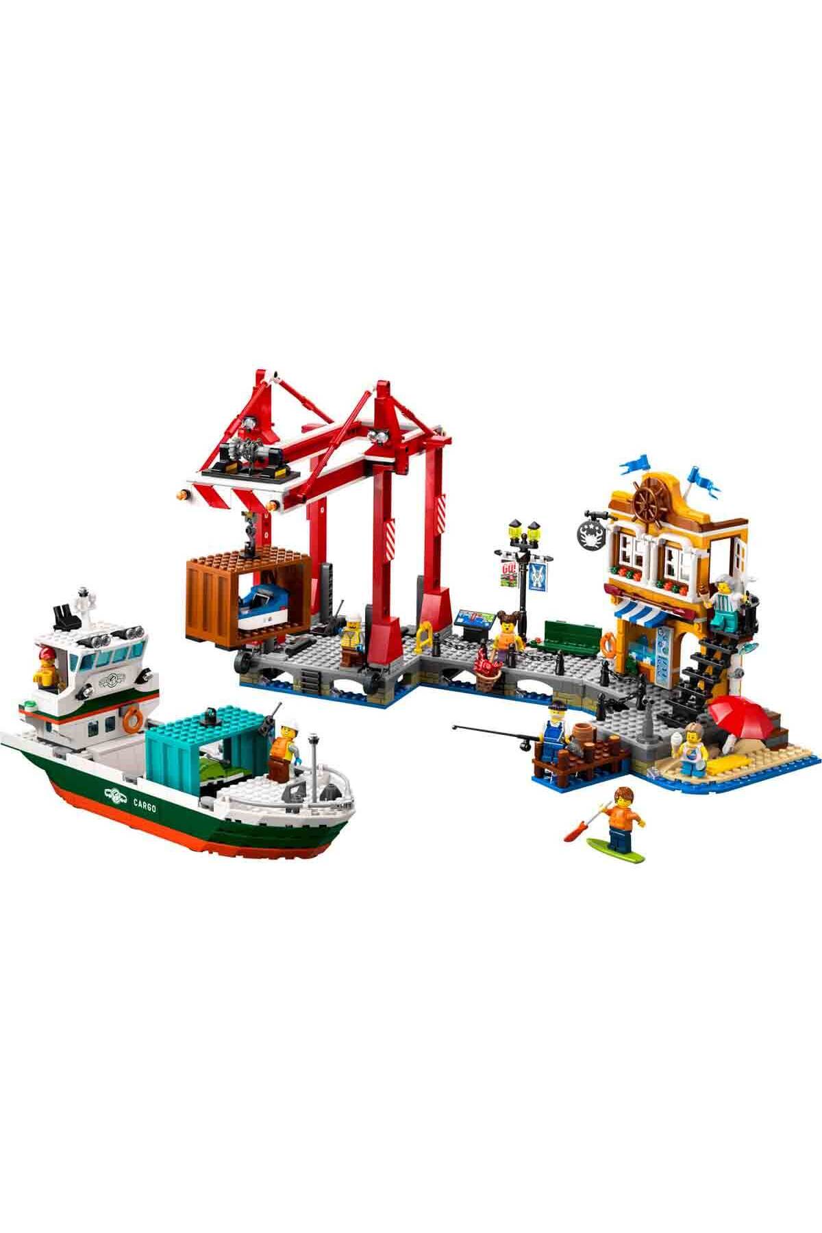 لگو و اسباب بازی های ساخت محور CITY CARGO SHIP PORT 60422 ست ساختمانی خلاقانه برای کودکان 8 سال به بالا از ترکیه LEGO