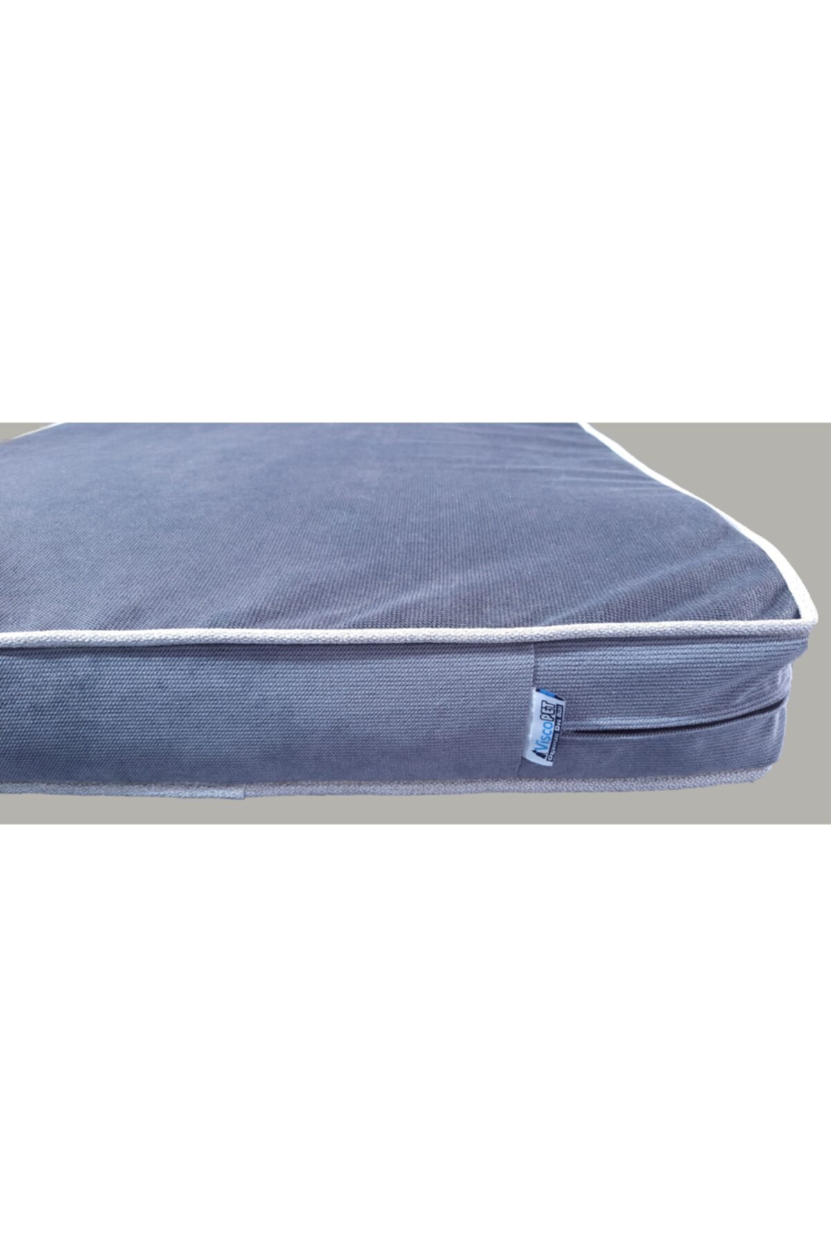 تخت سگ ویسکوپت Viscopet، سایز L، ابعاد 70x80x10cm، ویسکودار و قابل‌شست‌وشو خاکستری