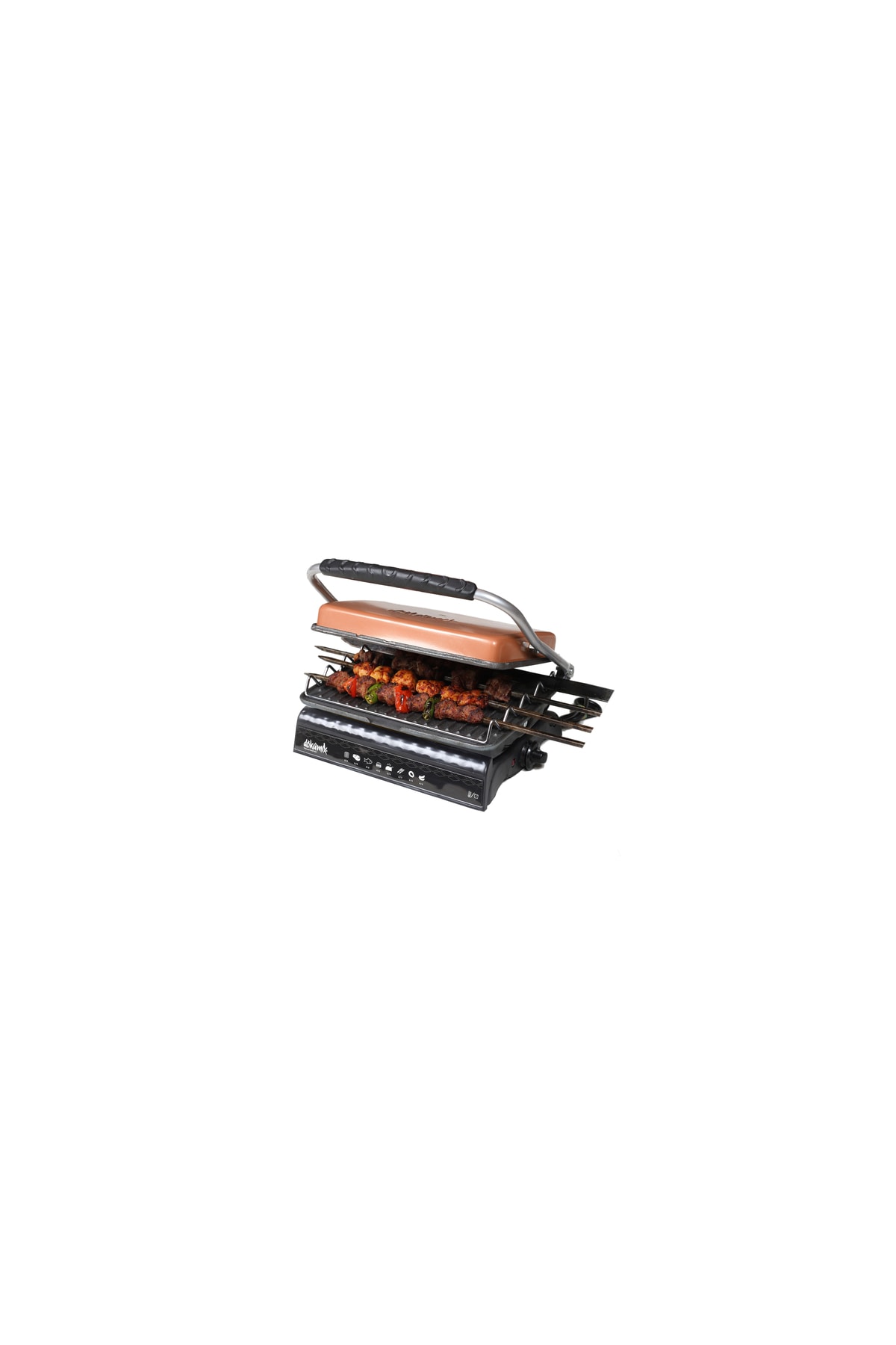 دستگاه ساندویچ و تست گریل توستر چدن ارگانیک ULTRA PLUS با ROSEGOLD برس قابلمه روغن اورجینال Dökümix