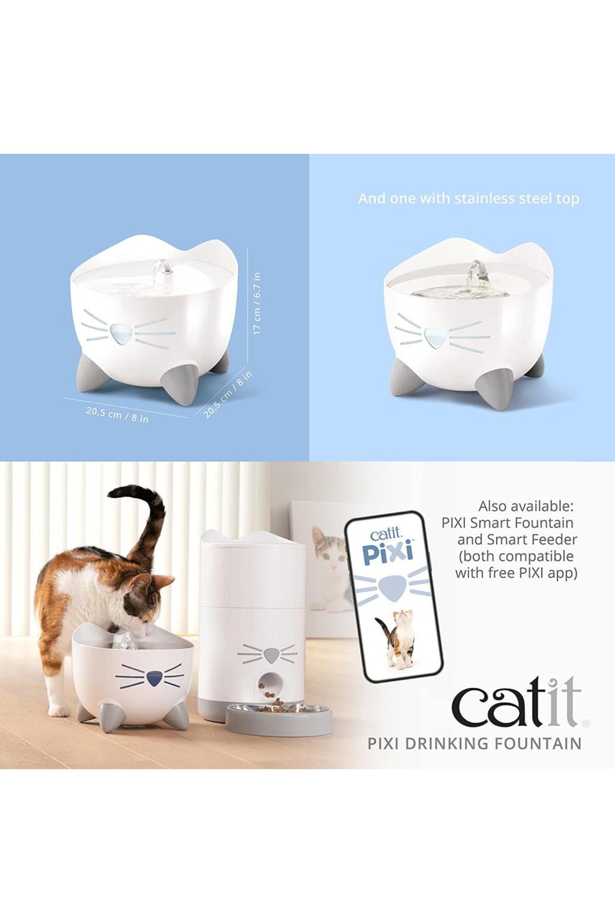 آبخوری فواره‌ای گربه کاتیت Catit Hagen Pixi، آبی، ظرفیت ۲ لیتر، مدل 700-43717