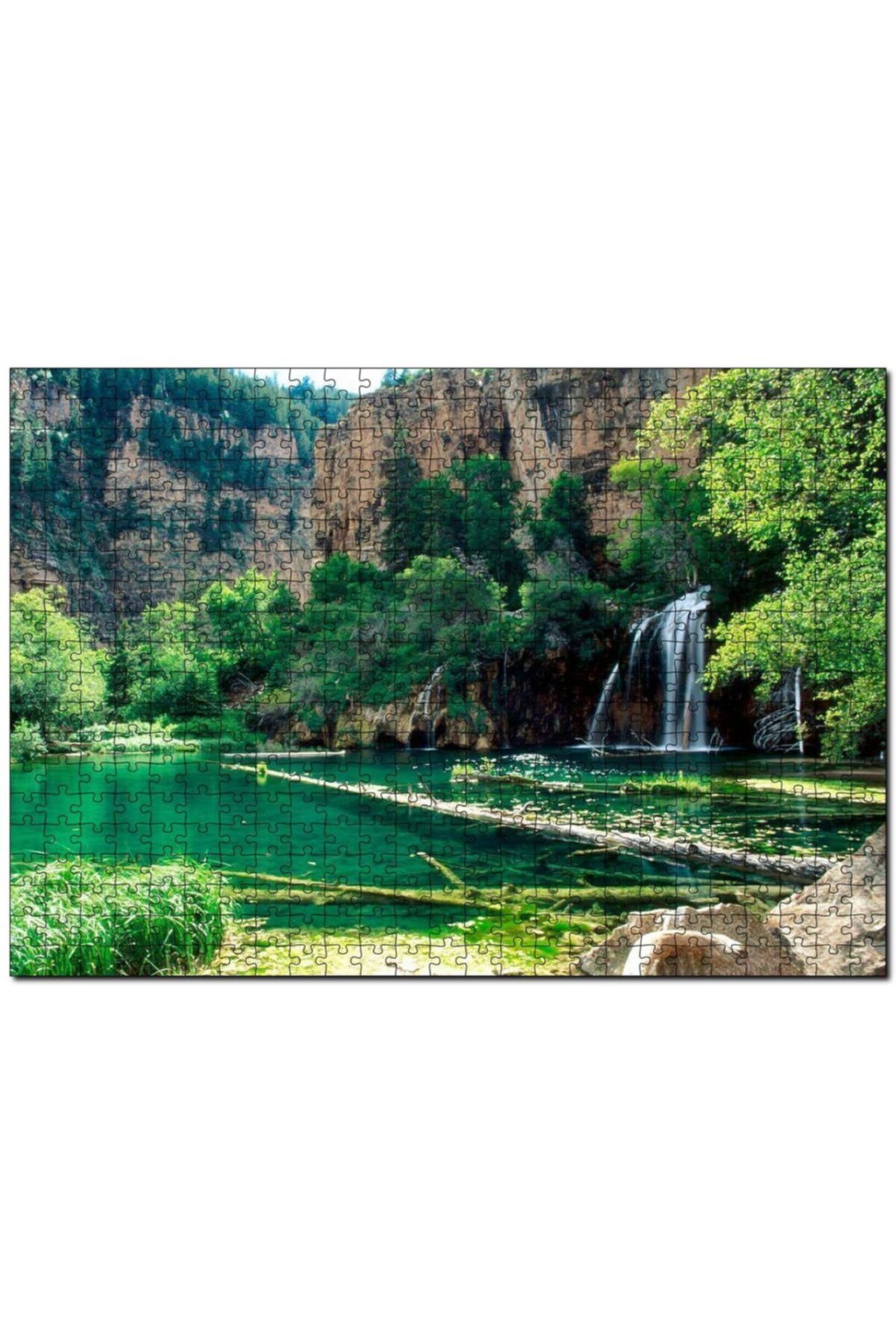 پازل ROCKS WATERFALL LAKE VIEW 120 PIECE PUZZLE اره منبت کاری مویی ام دی اف چوب Cakapuzzle