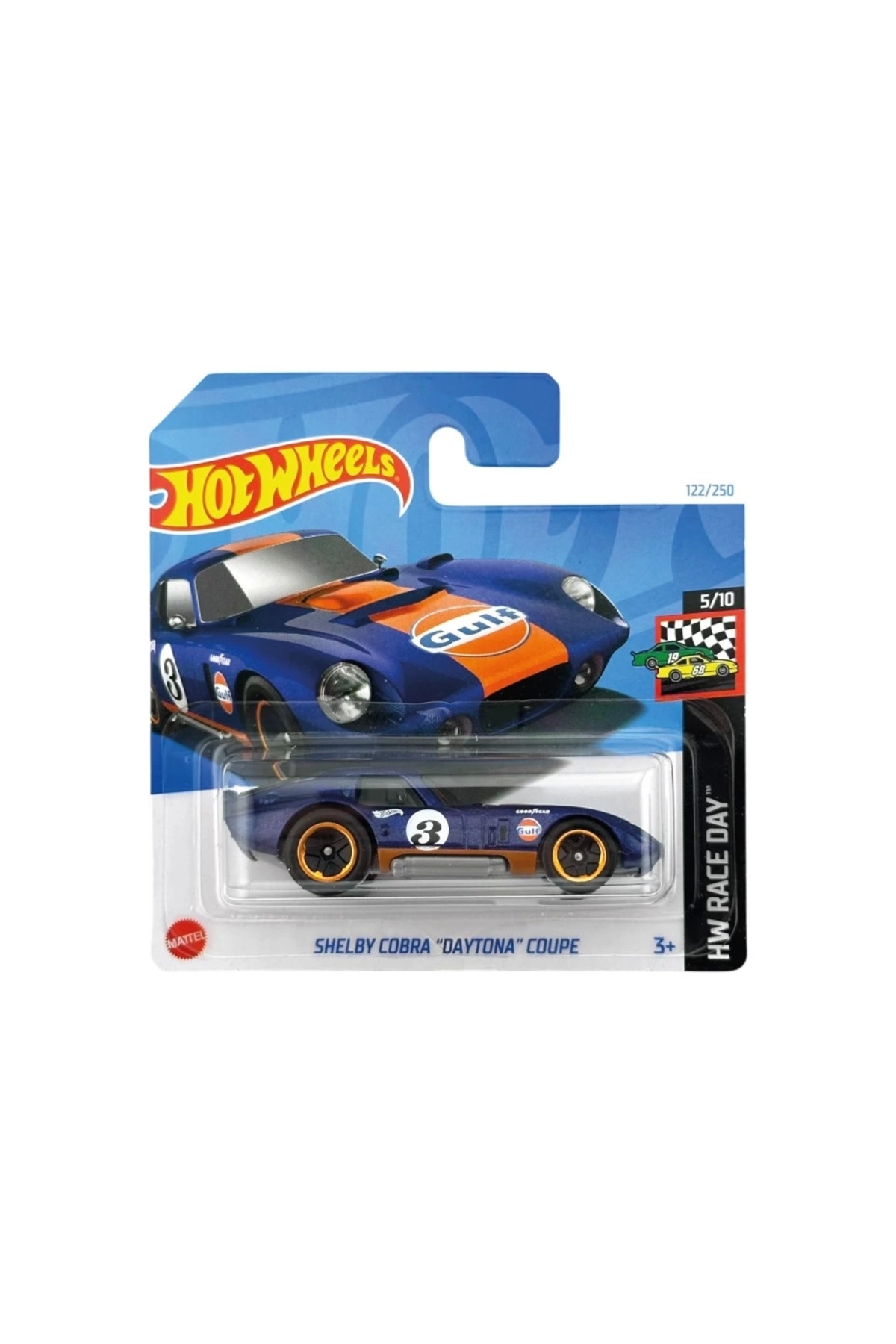 ماشین اسباب بازی اتومبیل های مجرد SHELBY COBRA DAYTONA COUPE HTF10 هات ویلز اورجینال HOT WHEELS