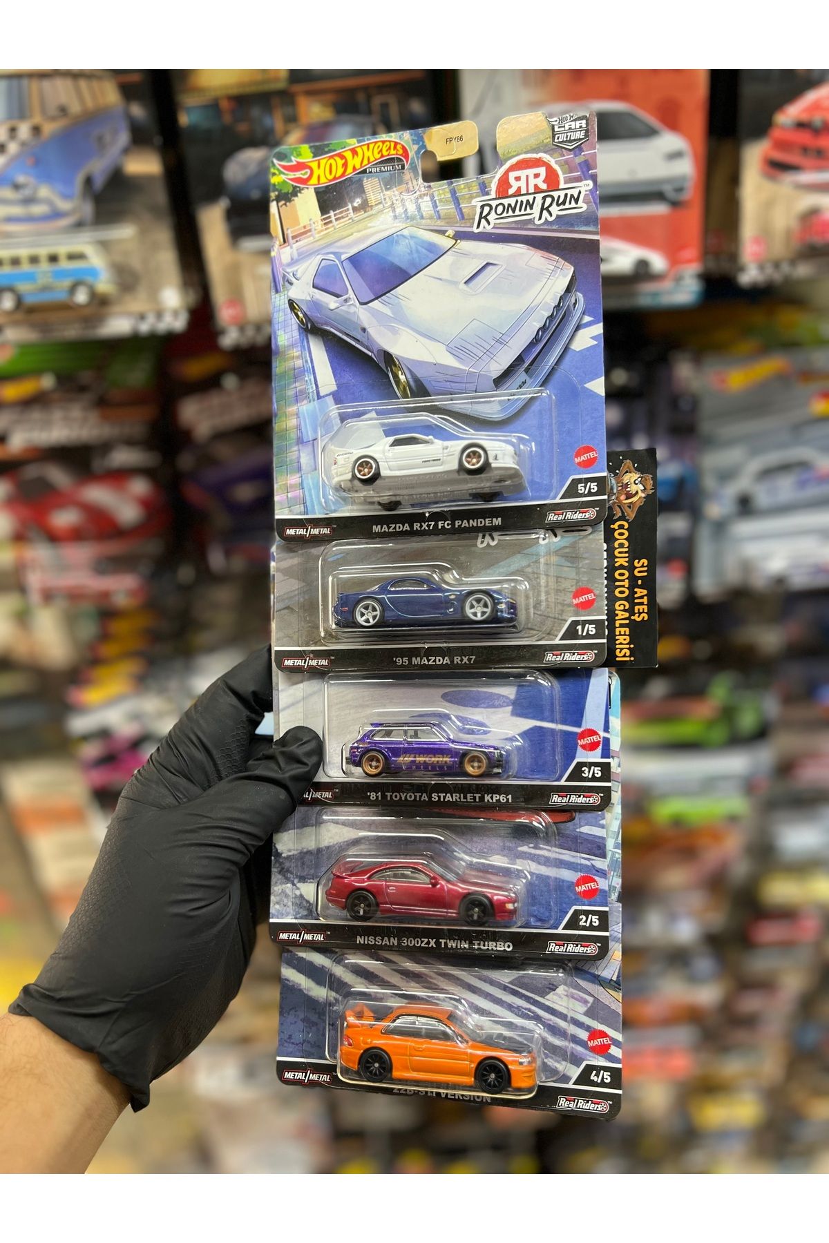 ماشین اسباب بازی HO WHEEL RONIN RUN ست 5 تایی سری قدیمی از ترکیه HOT WHEELS