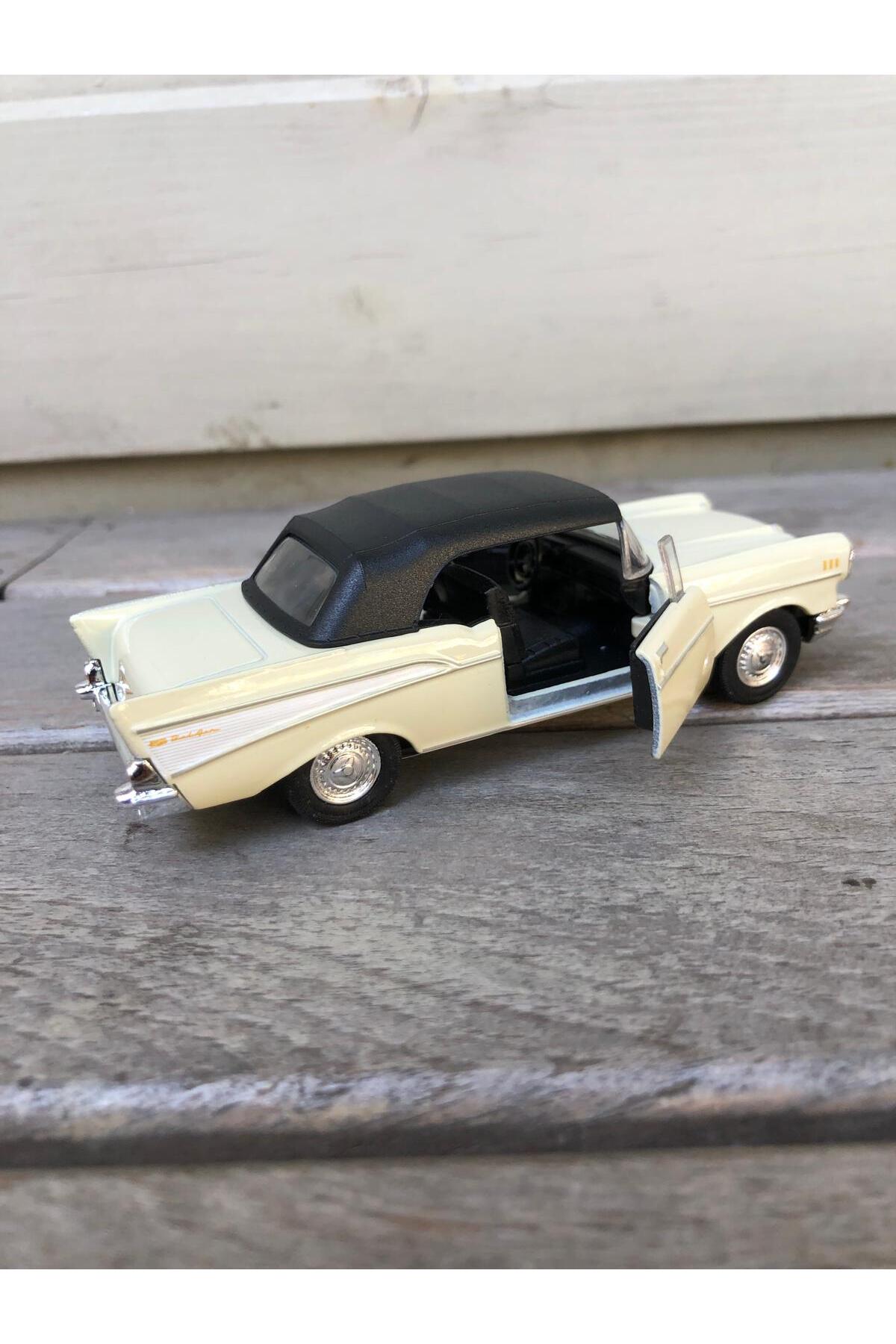 مدل خودرو WELLY 1957 CHEVROLET BEL AIR DIECAST METAL CAR MODEL TOY PULL DROP 12 CM اورجینال scntoys
