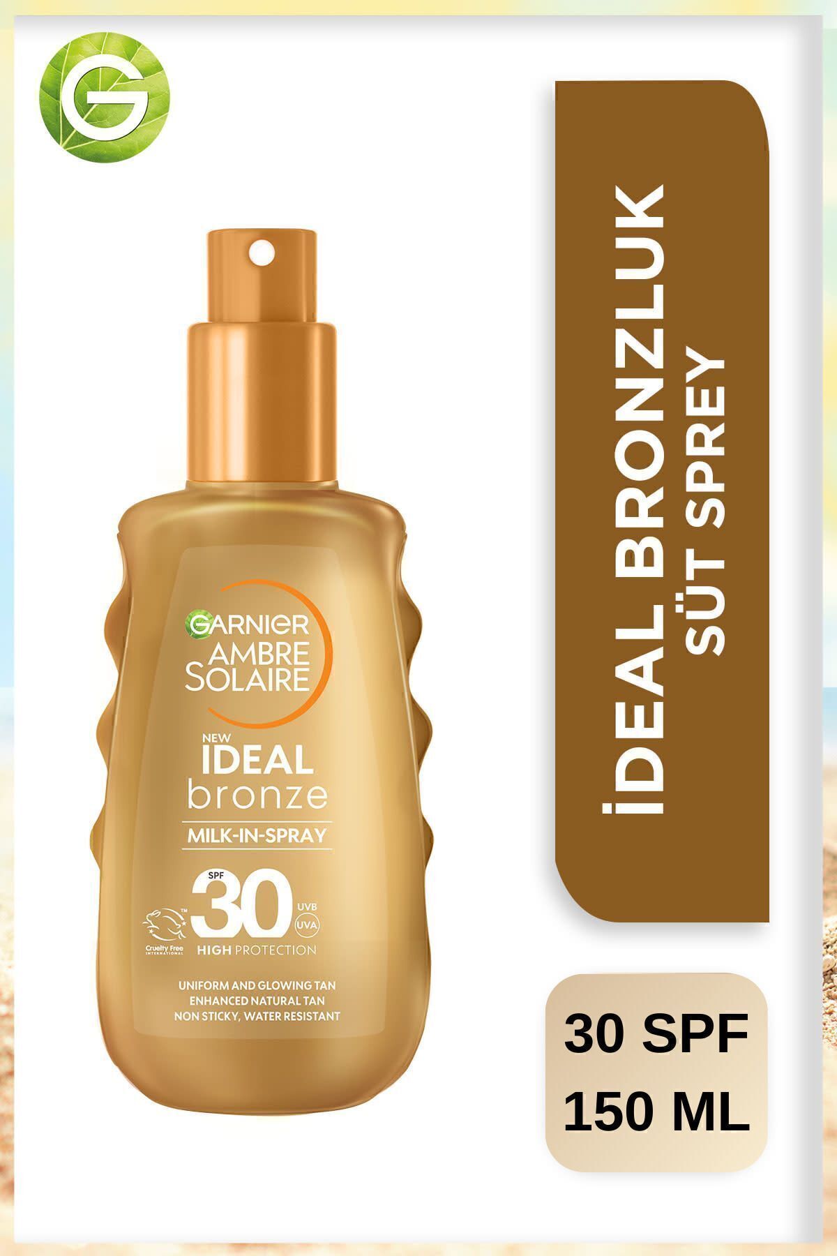 Garnier اسپری ضدآفتاب آمبر سولر آیدیال تن‌دهی با SPF30 حجم 150 میلی‌لیتر