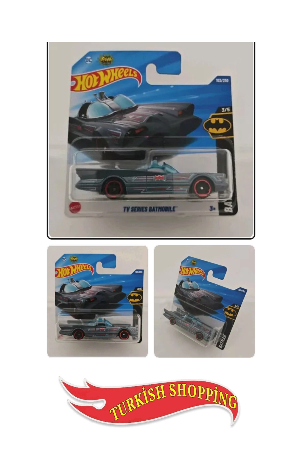 ماشین اسباب بازی 2025 مورد 1:64 سری تلویزیونی ویژه BATMOBILE هات ویلز اورجینال HOT WHEELS