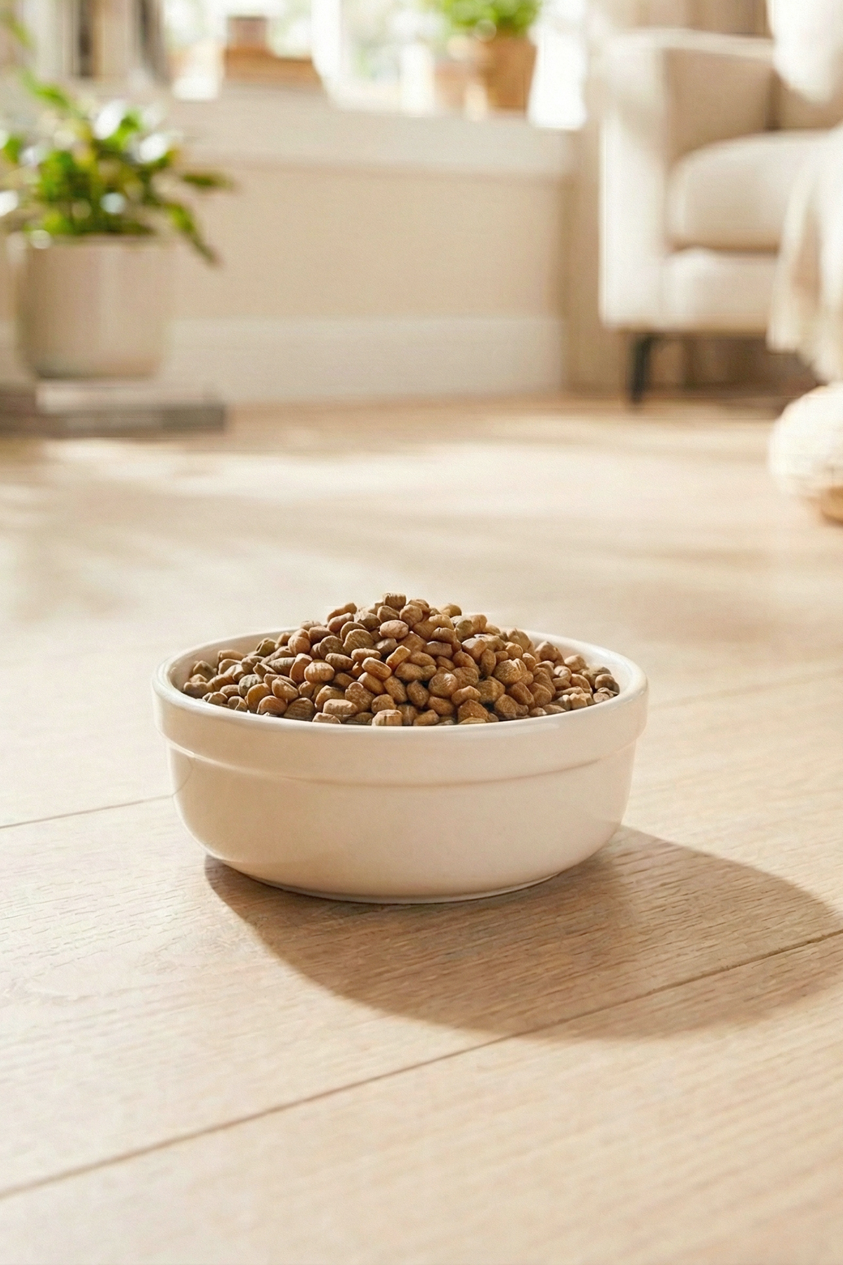 ظرف غذای و آب گربه و سگ گوبی‌پت GOBYPET، مدل 002695، سرامیکی سفید ۲۰۰ میلی‌لیتری