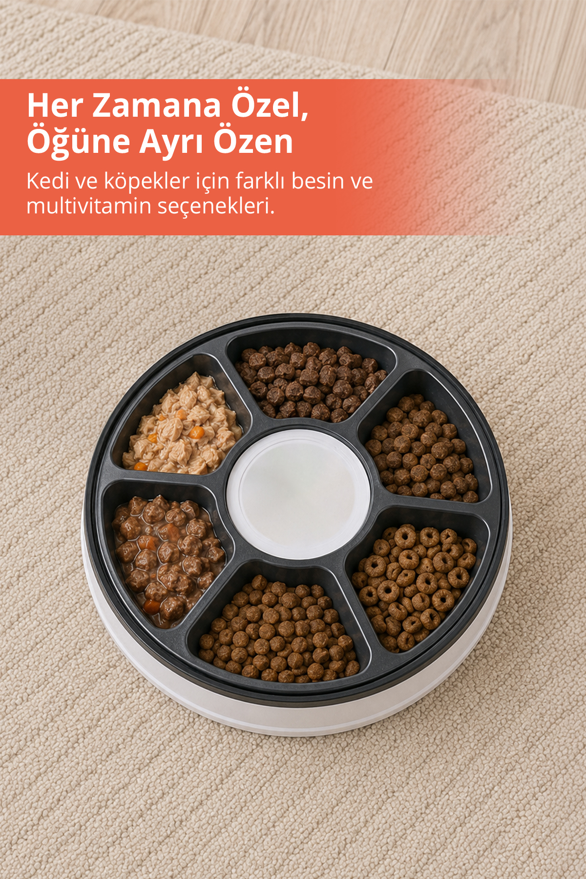 ظرف غذای زمان‌دار خودکار گربه و سگ کیوی Kiwi KPF-10521