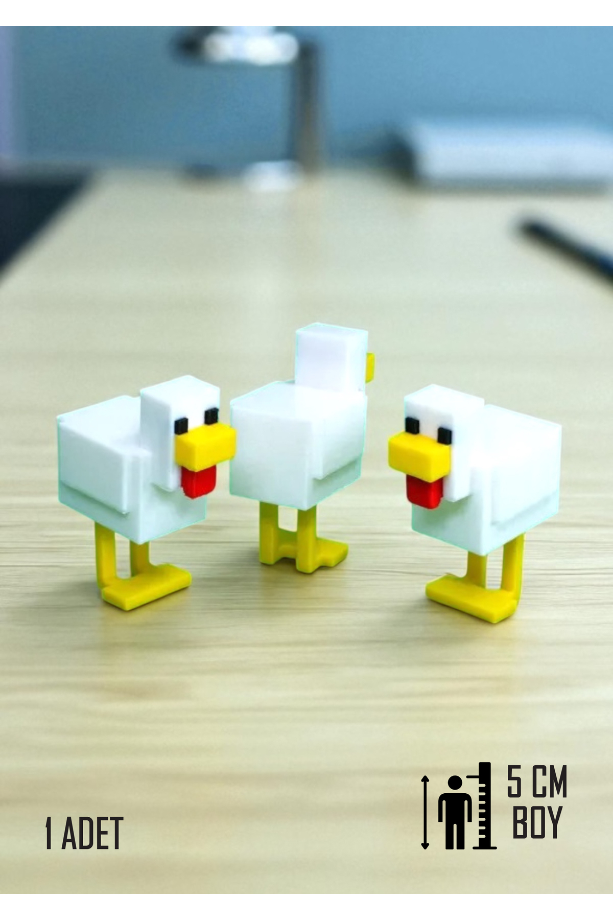 اسباب بازی های فیگور حیوانی BLOCK ADVENTURE CUTE CHICKEN – MINECRAFT 5CM CUBE CHARACTER GiginGo