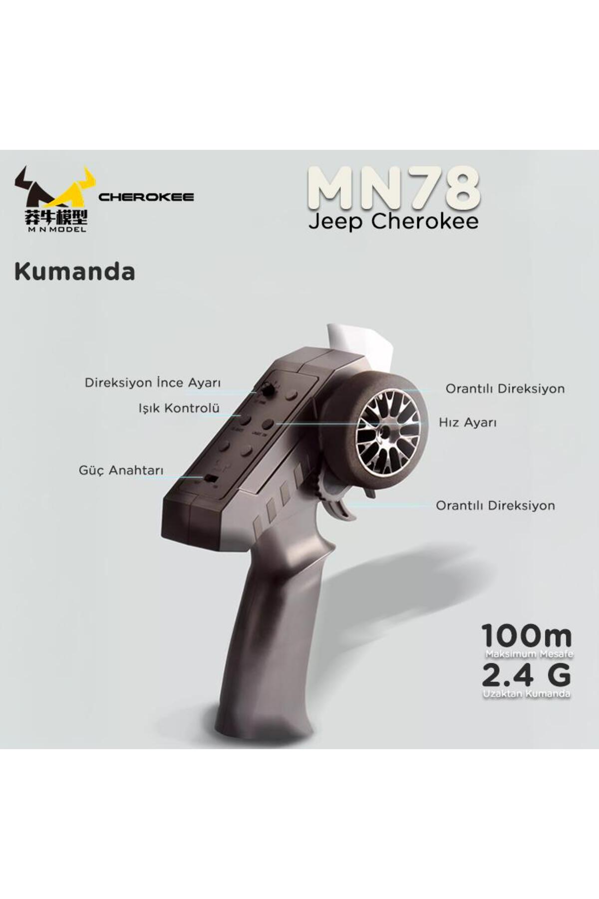 MN78 1 12 JEEP CHEROKEE 4X4 RC مدل CRAWLER کامیون آفرود کنترل از راه دور ماشین RTRGILVER ترکیه MN Model