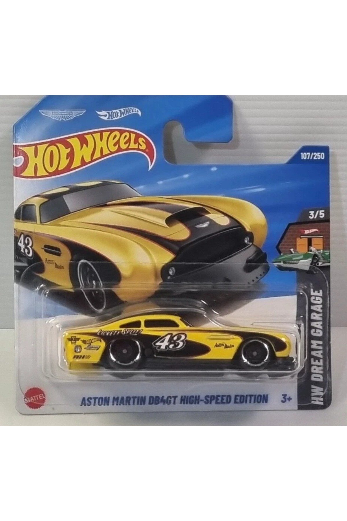 ماشین اسباب بازی ASTON MARTIN DB4 GT EDITION با سرعت بالا مسابقه زرد 1:64 مدل مقیاس 3 5 هات ویلز اورجینال HOT WHEELS