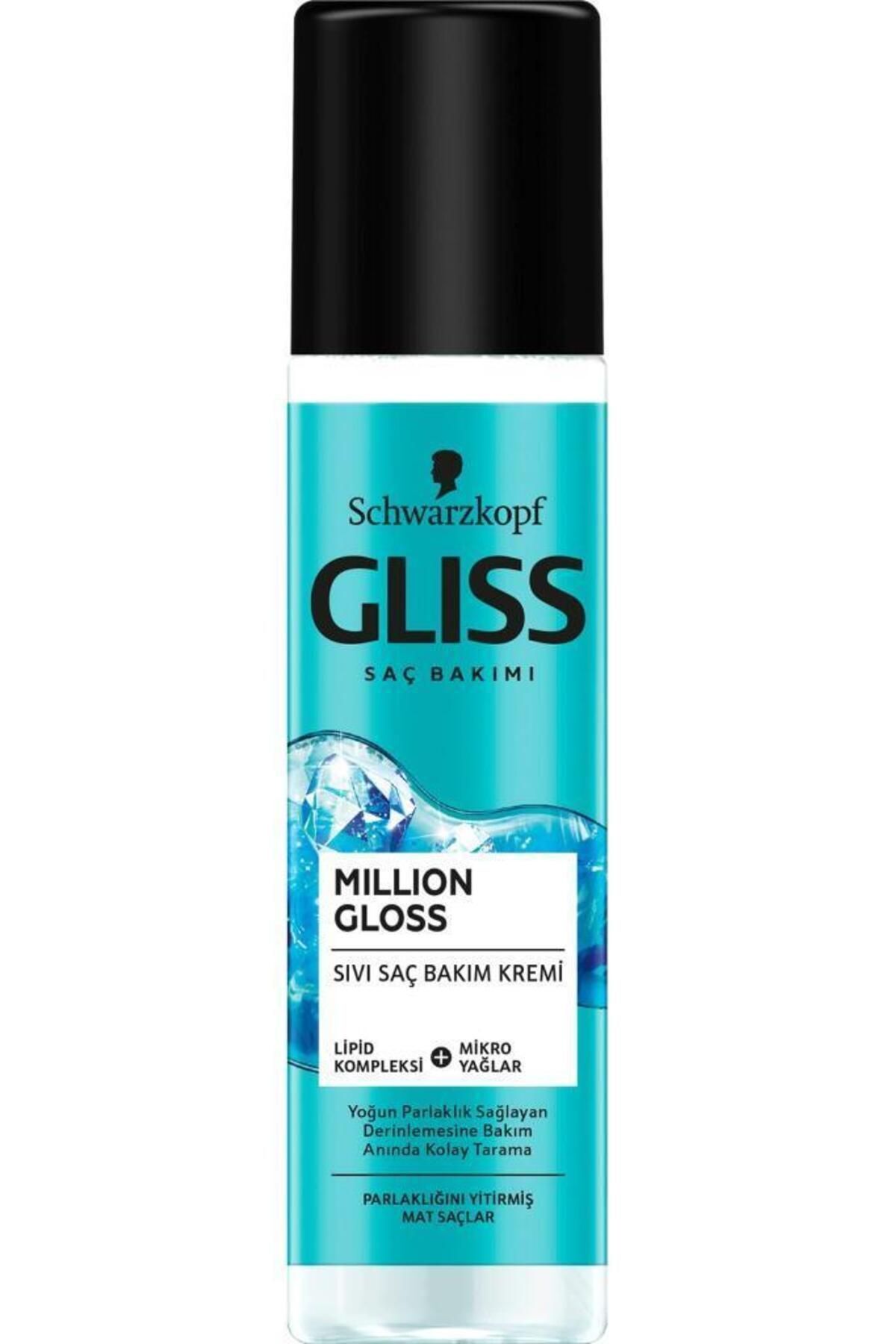 Gliss کرم حالت دهنده حجم‌دهنده و براقت‌بخش مو میلیون گلاس 200 میلی‌لیتر 3 تایی