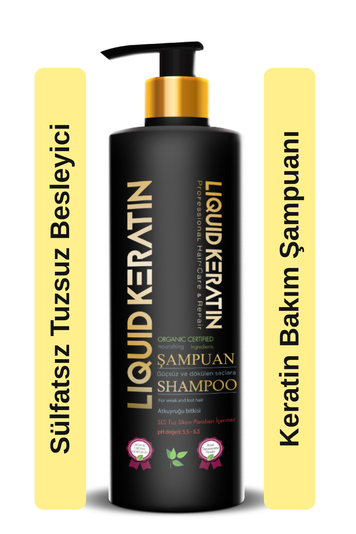 شامپو کراتینه طبیعی و بدون نمک سولفات 350 میل تقویت کننده ضد ریزش مو Liquid Keratin