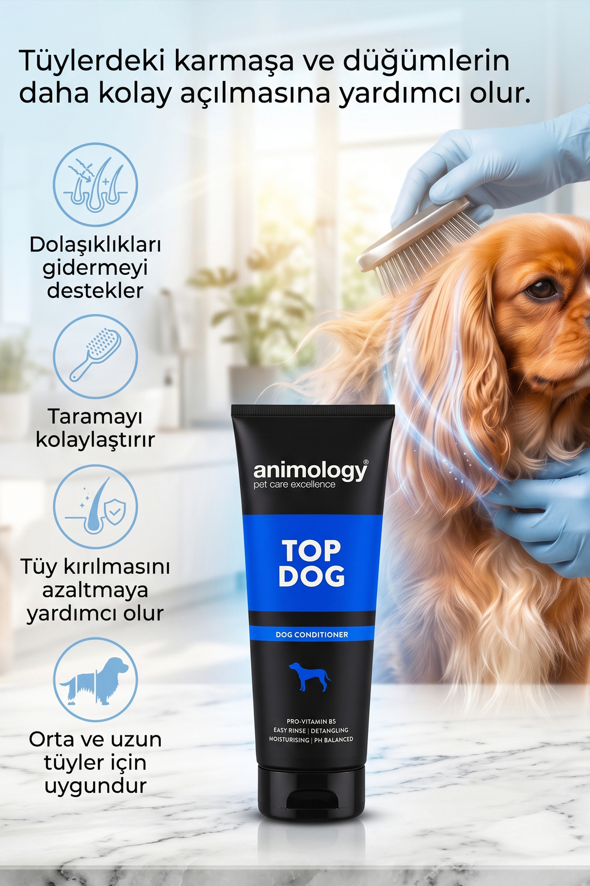نرم‌کننده موی سگ و گربه انیمالوجی Animology Top Dog، ۲۵۰ میلی‌لیتر