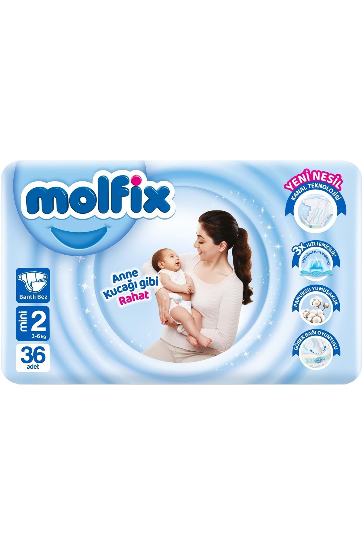 پوشک بچه جامبو 2 مینی 36 عددی اورجینال Molfix