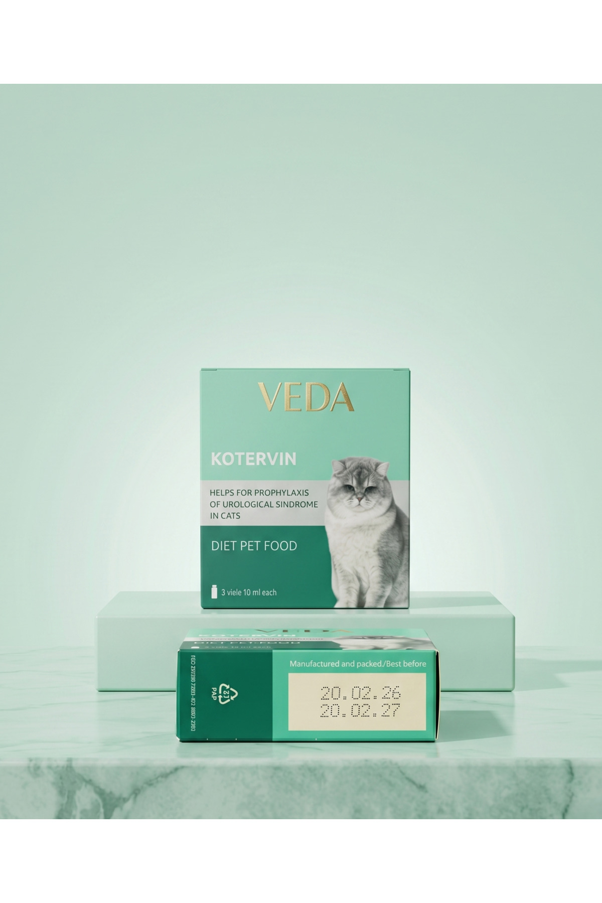 محلول گیاهی وداوت Vedavet Veda Kotervin برای گربه و سگ، ۳×۱۰ میلی‌لیتر